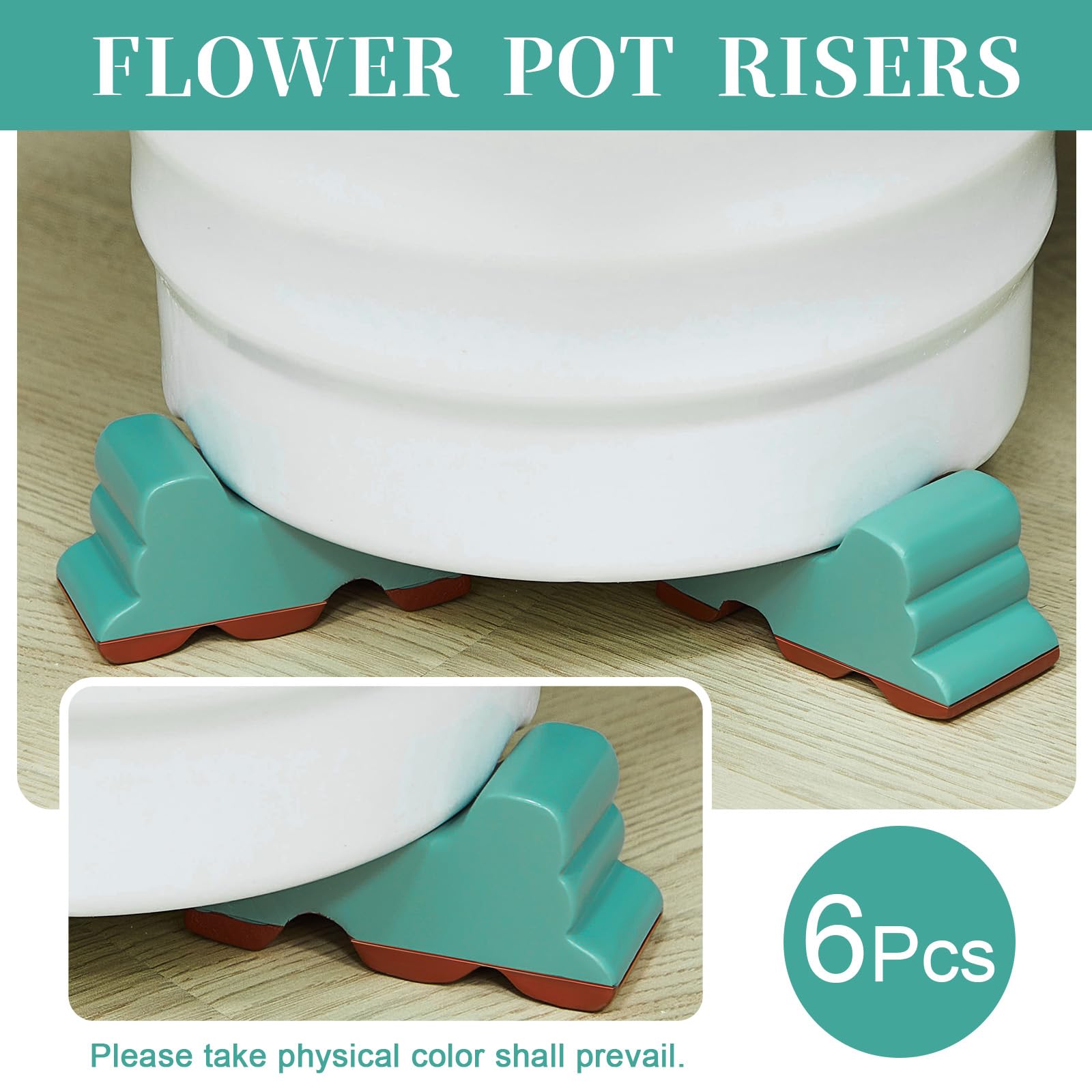 Kigeli 6-Piece Pot Feet - Handmade Frost-Proof Flower Pot Risers & Elevators (3