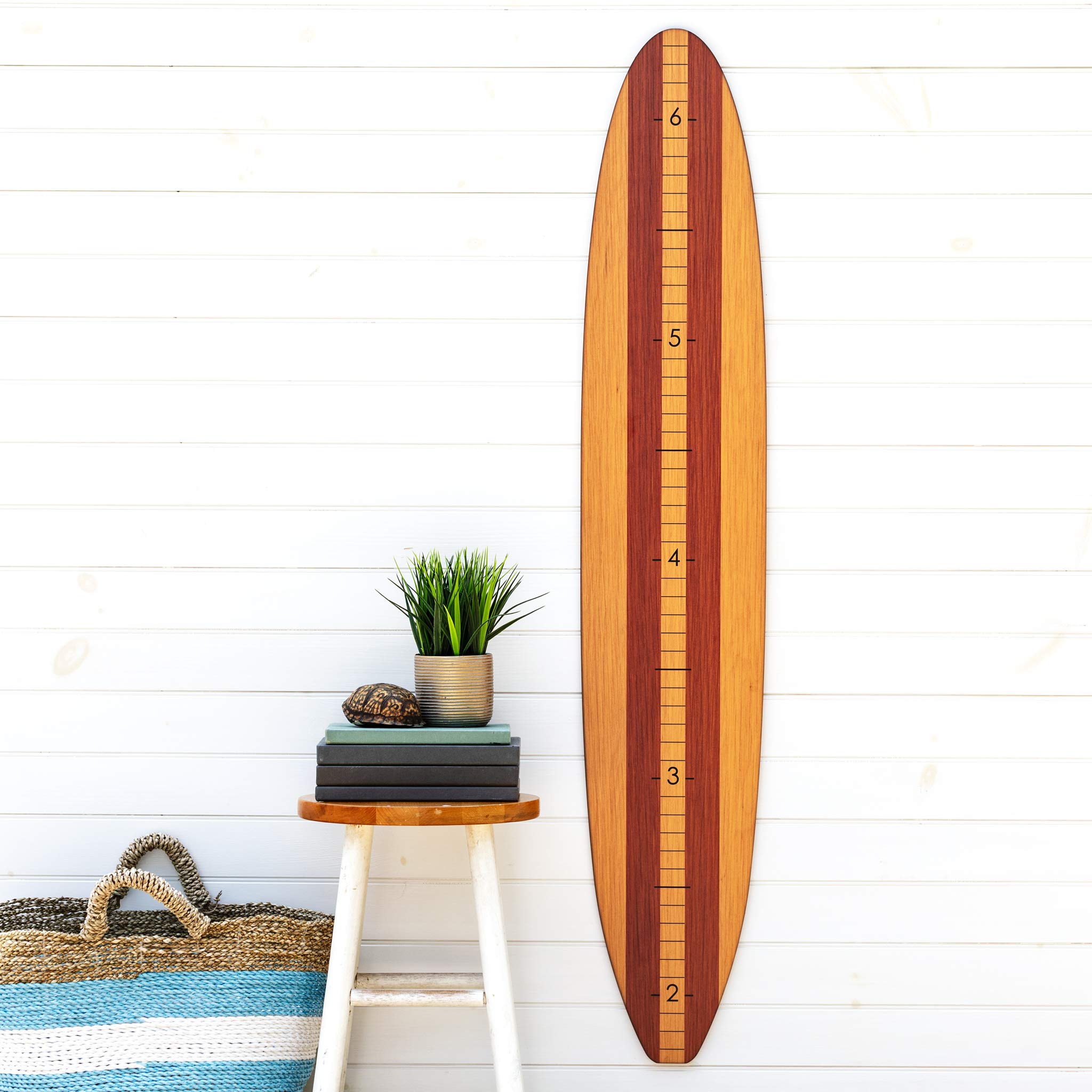 Wooden Surfboard Growth Chart for Baby - 57