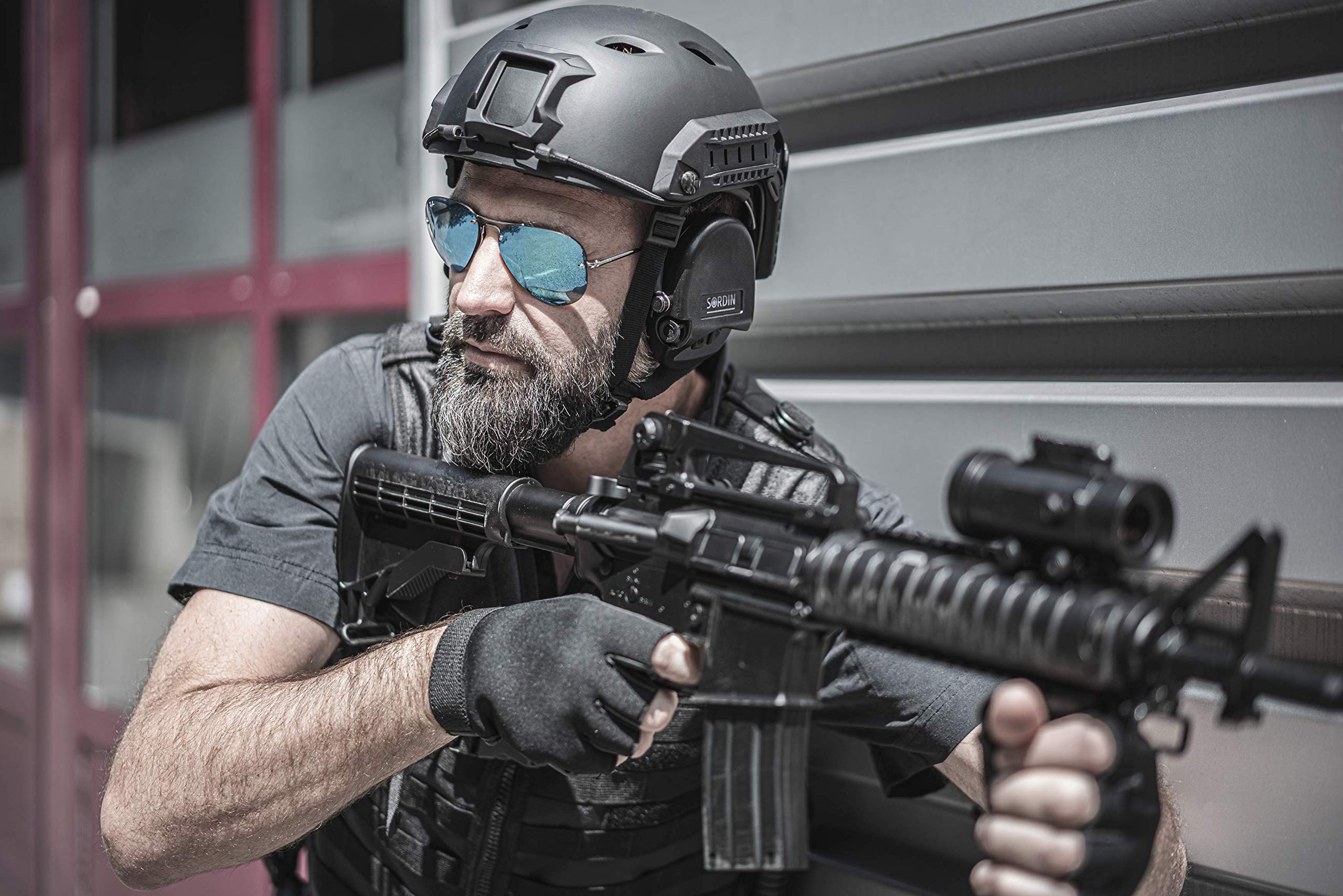 Sordin Supreme PRO X Neckband Safety Ear Muffs with Gel Seal Hygiene Kit - 25dB SNR Hearing Protection - Black (Model 76302-X-02-G) - Ideal for Shooting Ranges, Construction Sites & Industrial Work