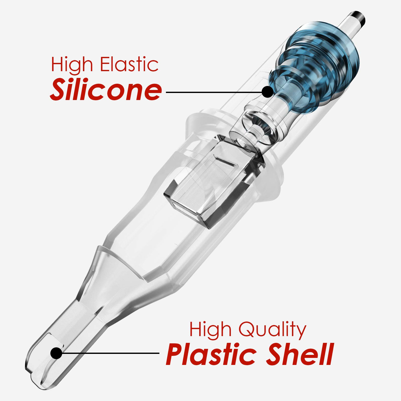 Wormhole Tattoo Cartridge Needles - 5RM 20PCS Disposable Curved Magnum Needles for Tattoo Pen & Machine | Professional Tattoo Supplies (1205RM) | Perfect for Lining, Shading & Coloring in Tattoo Studios