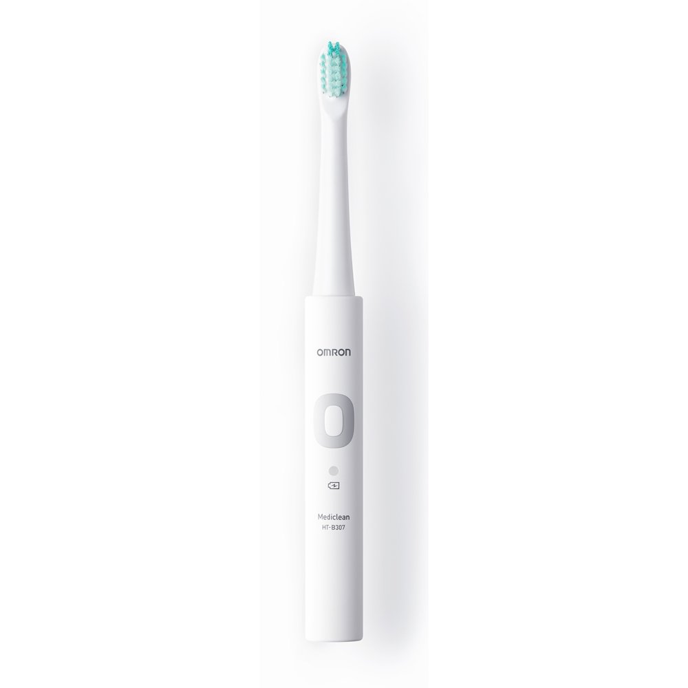 Omron Sonic Electric Toothbrush - HT-B307-W, White | Advanced Teeth Cleaning for Fresh Breath & Healthy Gums | Perfect for Home & Travel Use