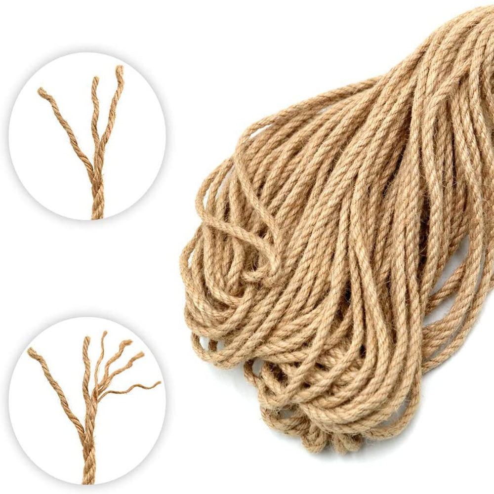 100m Natural Sisal Rope 5mm Thick - Jute Twine Cord for Crafts, DIY Home Decor, Gardening & Macrame - Eco-Friendly Manila Hemp for Gift Wrapping, Pet Toys & Wall Hangings