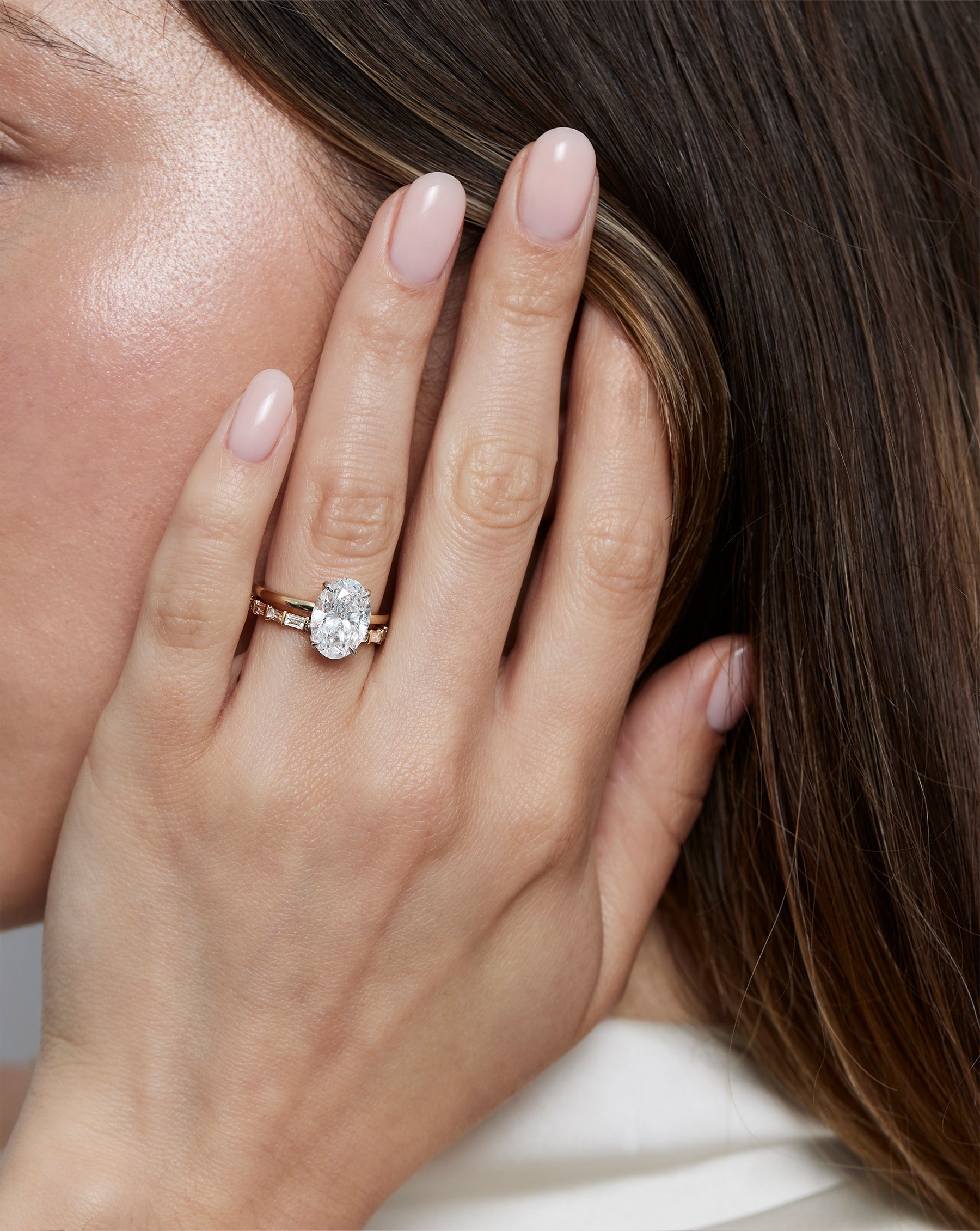 3/4 Carat Diamond Baguette Bar Ring - Elegant Stackable Wedding Band for Women - Perfect for Engagement, Anniversary & Everyday Wear