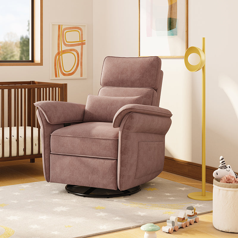 Comfortable Nursery Power Glider Recliner Chair with Custom Fabric Options - Perfect for Breastfeeding, Rocking Baby to Sleep & Nursery Decor
