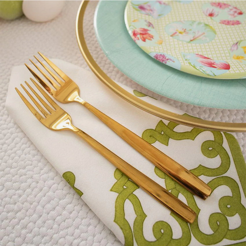Caspari Passementerie Design Napkins - Elegant Embroidered Table Linens for Fine Dining, Weddings & Special Occasions