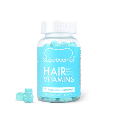 SugarBear Hair Vitamins for Women & Men - 6 Month Supply - Biotin & Vitamin D for Hair Growth & Strength - Perfect for Gifting & Daily Hair Care Routine