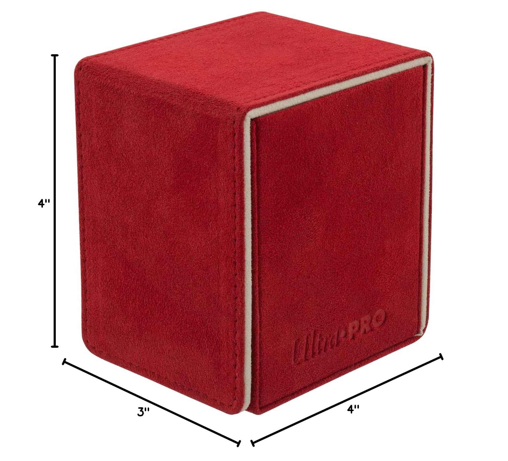 Ultra Pro Vivid Alcove Flip Deck Box (Red) - Holds 100 Double Sleeved Cards - Protective Storage for MTG, Pokemon, Yu-Gi-Oh, Sports & Trading Cards - Ideal for Game Nights, Tournaments & Collectors Display