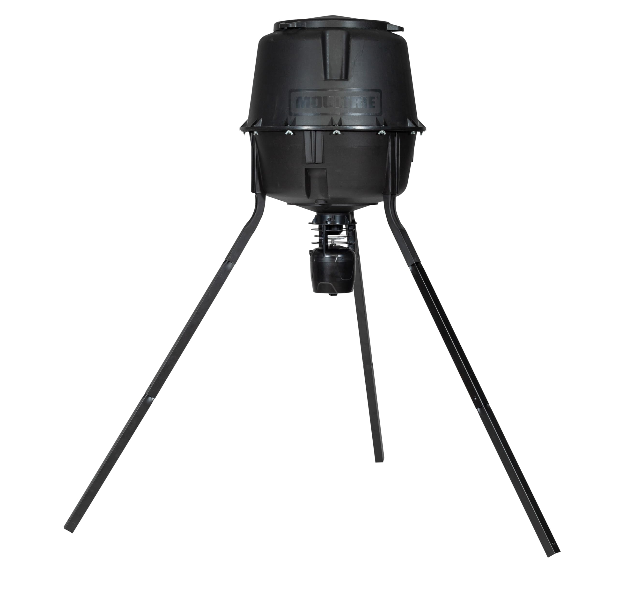 Moultrie 30-Gallon Deer Feeder Tripod with Quick-Lock Hopper System - Digital Timer & 200 lb Capacity - Durable Polymer & Metal Spin Plate for Hunting & Wildlife Attraction - Perfect for Deer Hunting, Wildlife Observation & Game Management