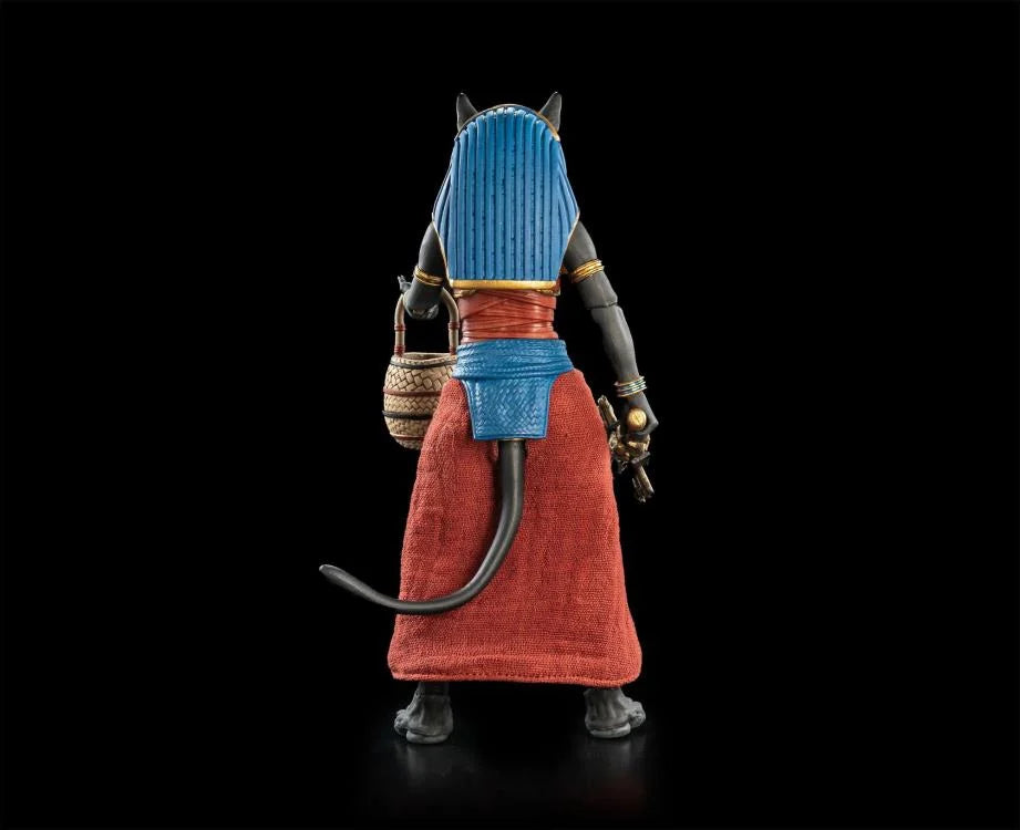 Bastet (Black and Red Version) Action Figure - Figura Obscura Exclusive - Preorder for 2025 - Collectible Egyptian Cat Goddess Statue - Perfect for Anime Fans, Mythology Collectors and Home Decor