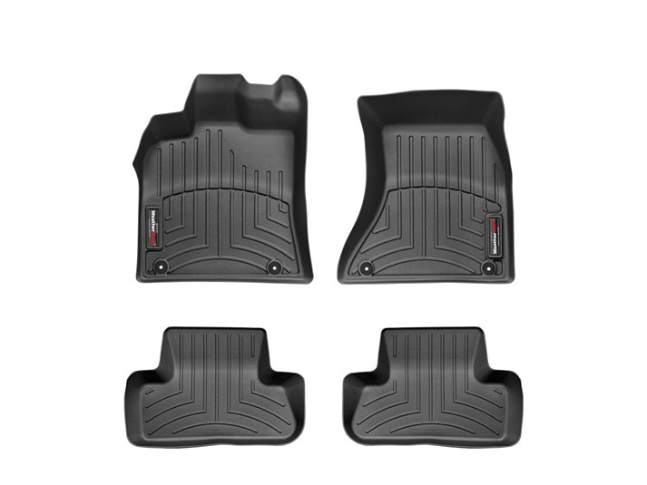 WeatherTech Custom Fit Floor Liners for Audi SQ5 & Q5 - 1st & 2nd Row (Model 44230-1-2) | Premium Black All-Weather Car Mats | Perfect for Off-Roading, Winter Snow & Everyday Protection