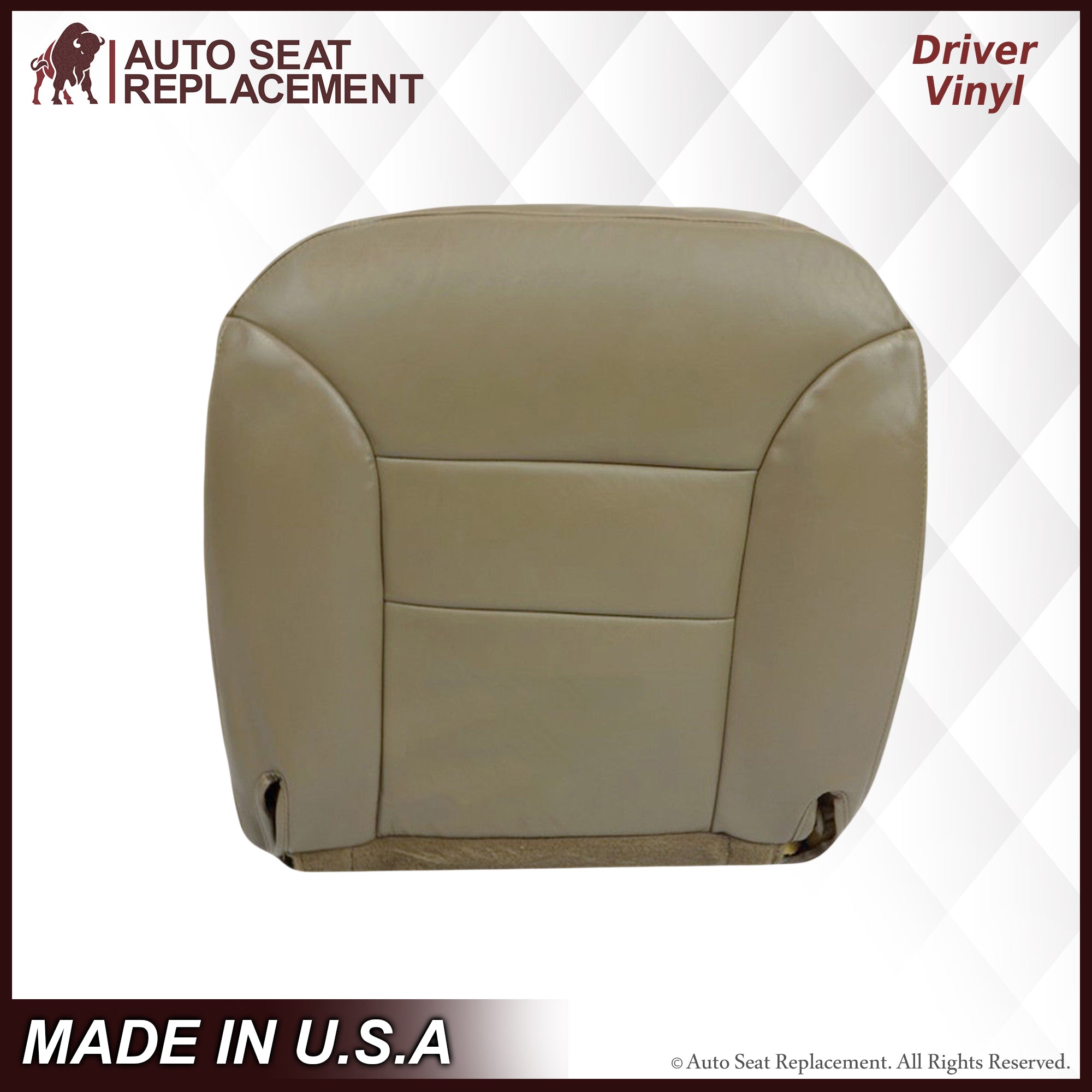 1995-1999 GMC Sierra SLT SLE Tan Leather Seat Covers - Custom Fit Truck Seat Protectors for Comfort & Style - Perfect for Road Trips & Off-Road Adventures