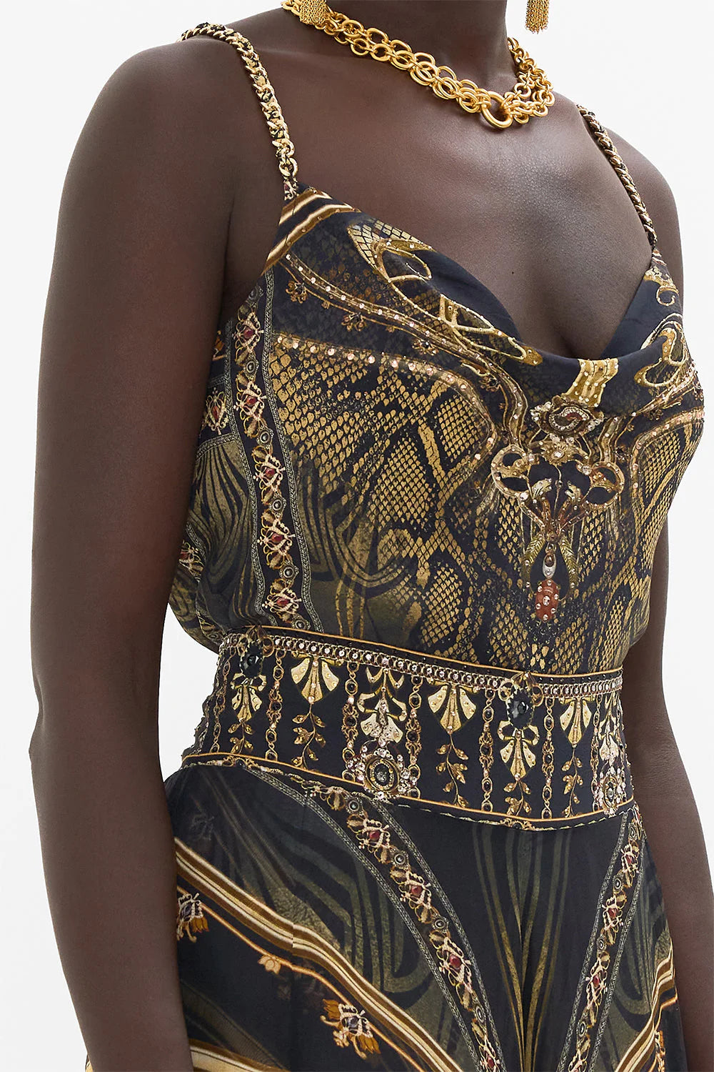 Bias Cami Top - Nouveau Noir Stretch Sleeveless Women's Tank Top for Casual Wear & Layering