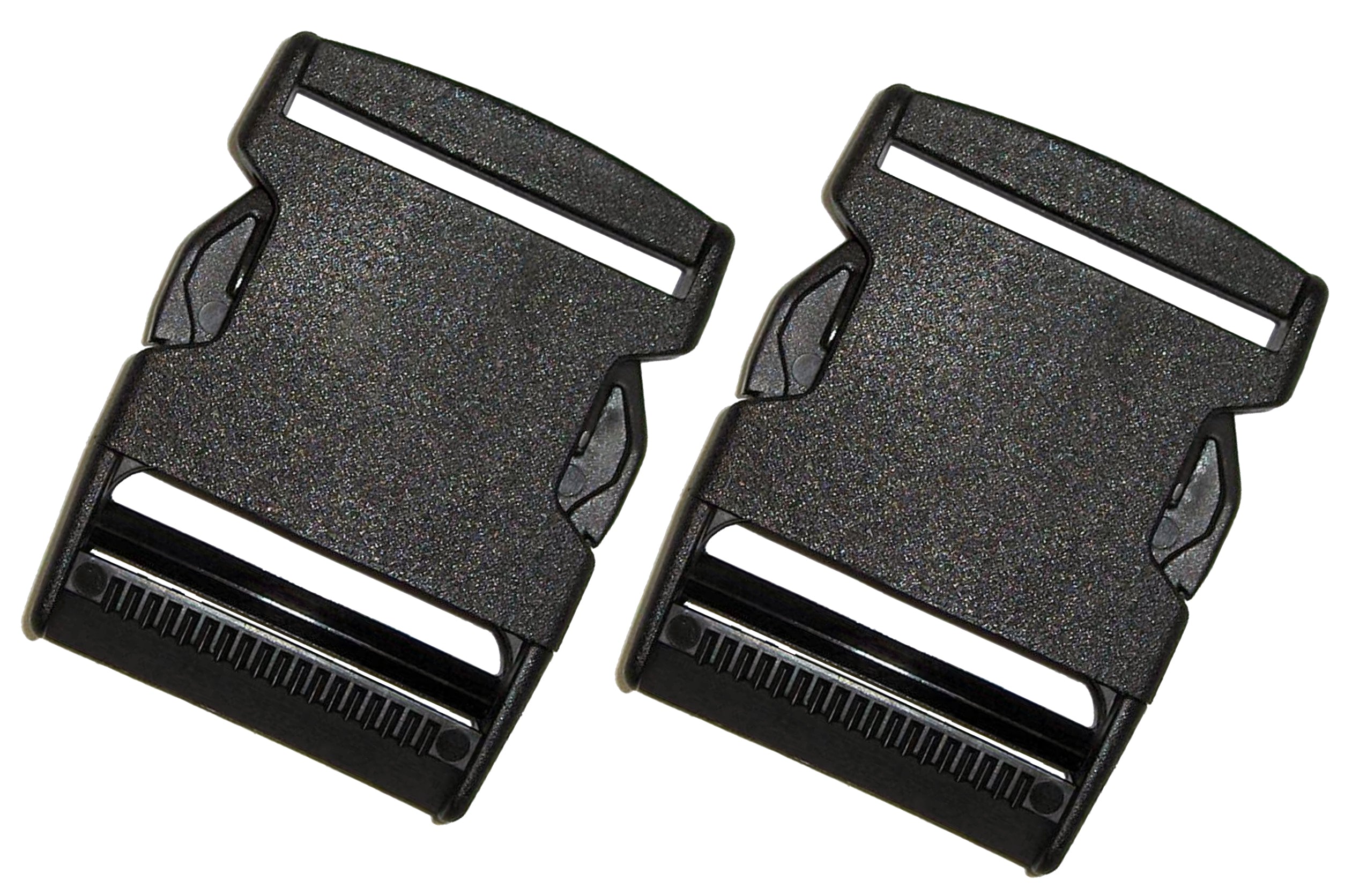 50mm Side Release Buckles - Heavy Duty Plastic Buckles for Backpacks, Bags & Outdoor Gear - Pair of 2 - Perfect for Hiking, Camping & Travel Accessories