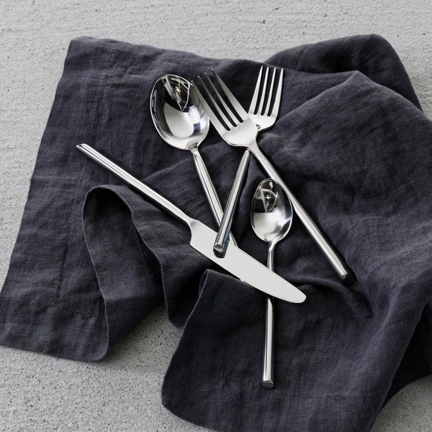 Fortessa Capri Flatware Set - 20-Piece Stainless Steel Silverware Set for 4, Elegant Dining Utensils for Home, Restaurant & Wedding - Knife, Fork, Spoon Set - Perfect for Everyday Use & Special Occasions