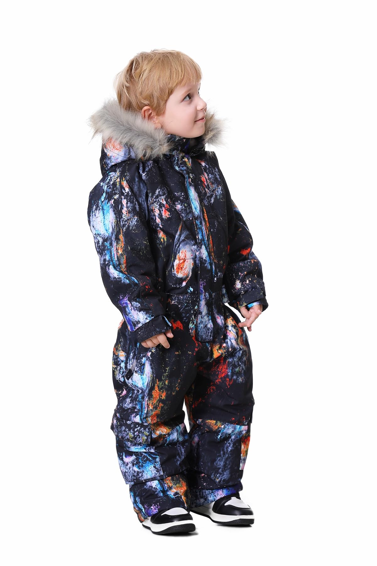 Bluemagic Kids Baby Snowsuit One Piece - Waterproof Winter Snowsuit Overalls for Boys & Girls - Ski Suit Jacket Coat for Snowboarding & Outdoor Play