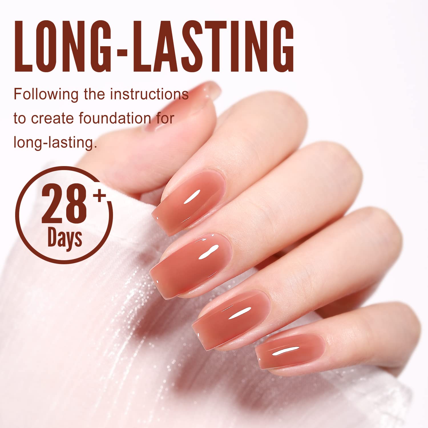 YOKE FELLOW Jelly Gel Nail Polish - Sheer Red Nude Soak Off UV Gel for Nail Art & Manicure | 0.33 Fl Oz | Perfect for Home Salon, DIY Nails & Professional Manicures