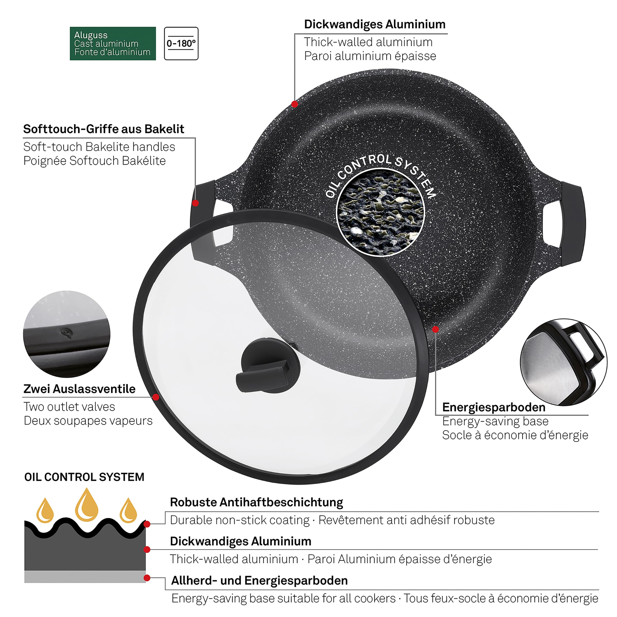 Premium Stella Nova Aluminum Serving Pan - Durable & Lightweight Cookware for Baking, Roasting & Serving - Perfect for Parties, BBQs & Family Dinners