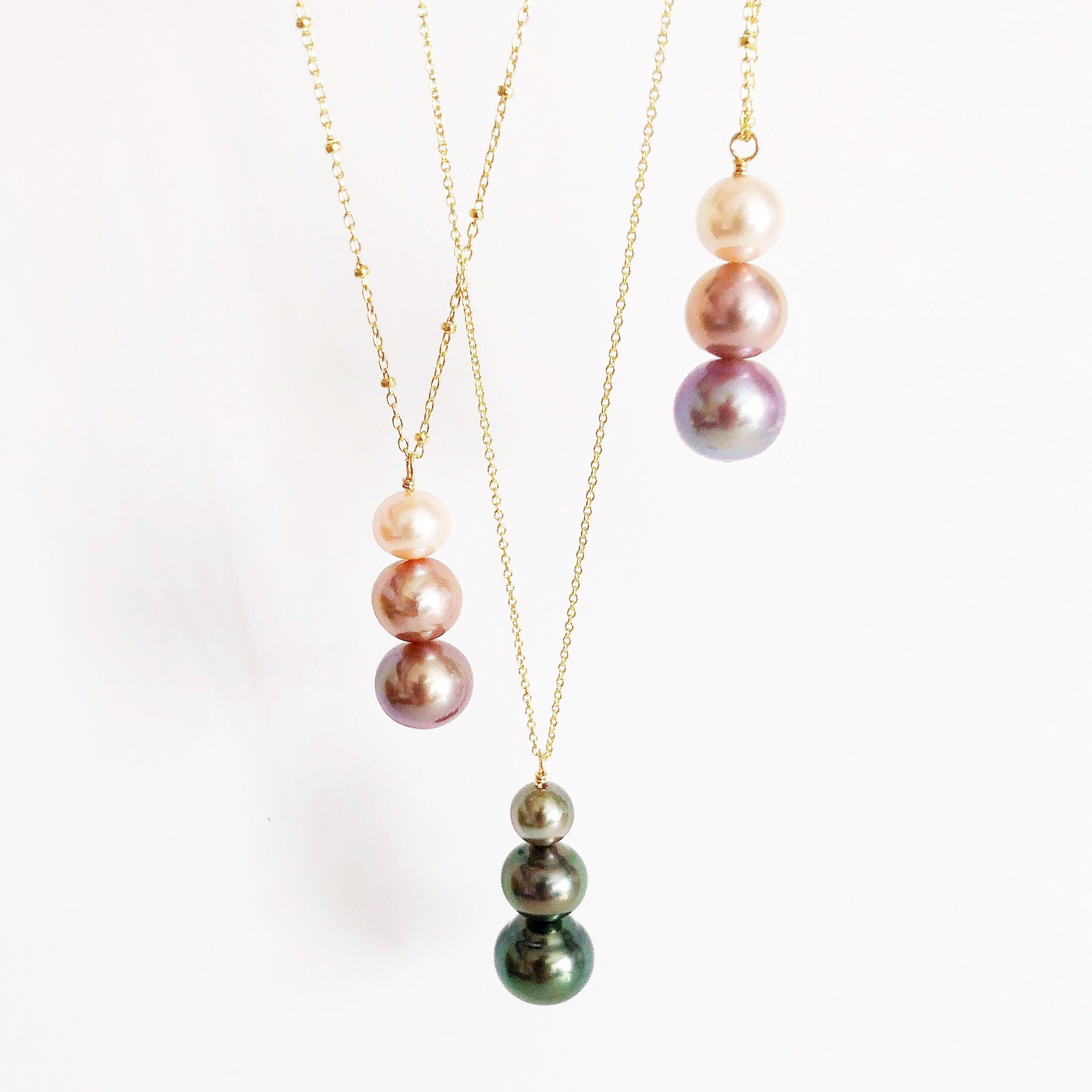 ARYA Golden Ombré Necklace (N298) - Elegant Layered Chain Jewelry for Women, Perfect for Parties, Weddings & Everyday Wear