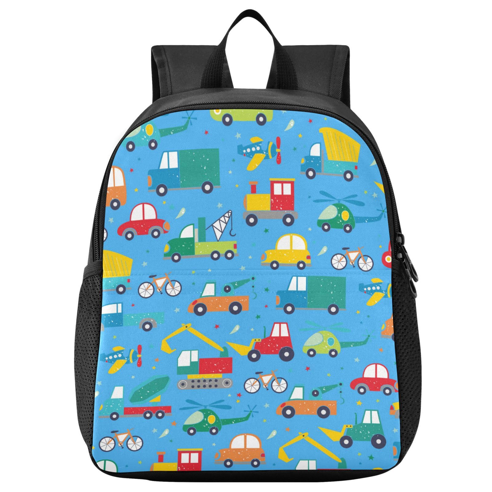 Naanle Kids Backpack for Boys & Girls - Cute Cartoon Construction Trucks Design, Durable School Backpack for Kindergarten & Elementary Students | Perfect for School, Travel & Daily Use