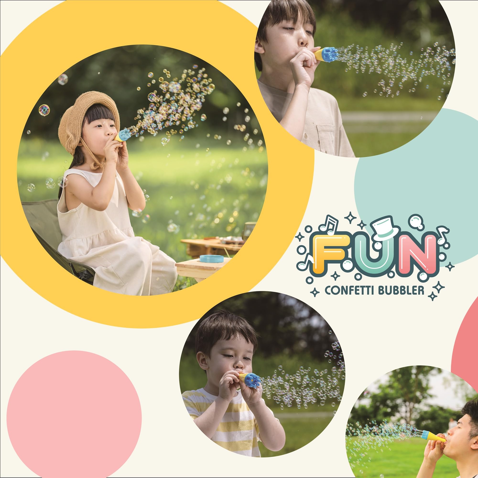 Uncle Bubble Mini Bubble Blower for Kids & Toddlers - Durable Outdoor Bubble Machine Makes Thousands of Bubbles - Perfect for Birthday Parties, Backyard Play & Summer Fun