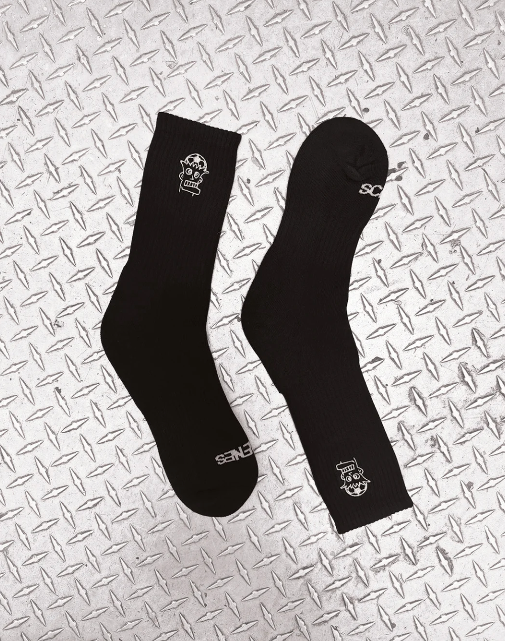 Scenes NY Hardcore Headass Socks - Black | Punk Rock Streetwear Socks for Concerts & Urban Fashion