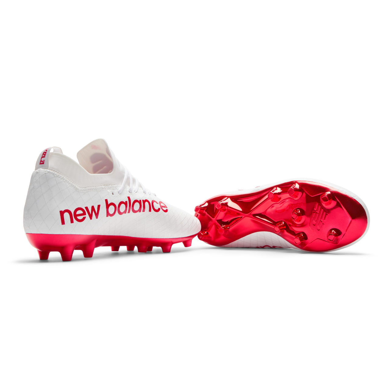 New Balance Tekela Pro FG (WIDE) Soccer Cleats for Men - White/Flame - Lightweight Football Boots for Wide Feet | Perfect for Turf Matches & Training Sessions