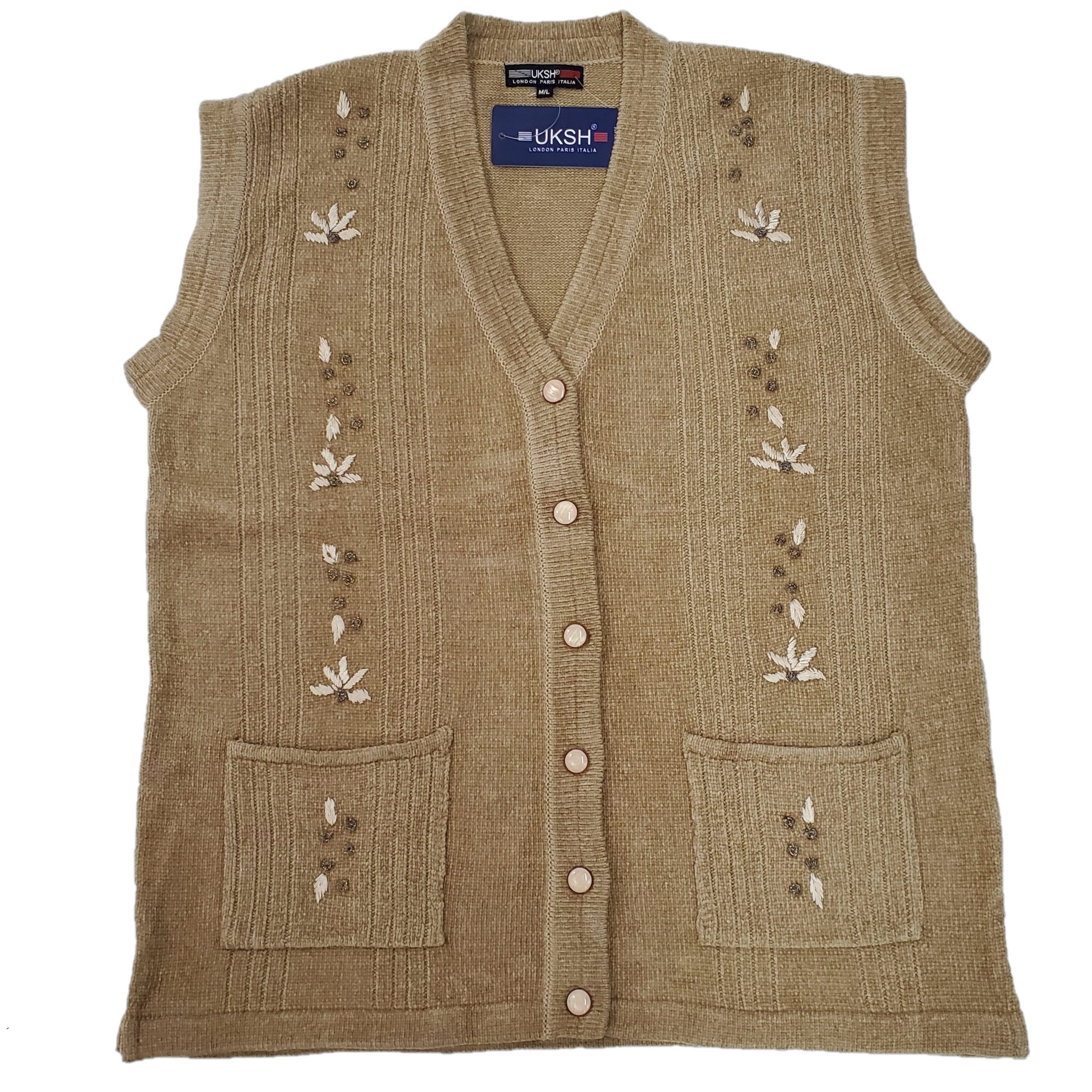 Elegant Women's Embroidered Vest - Stylish Casual & Office Wear for Spring & Fall Fashion