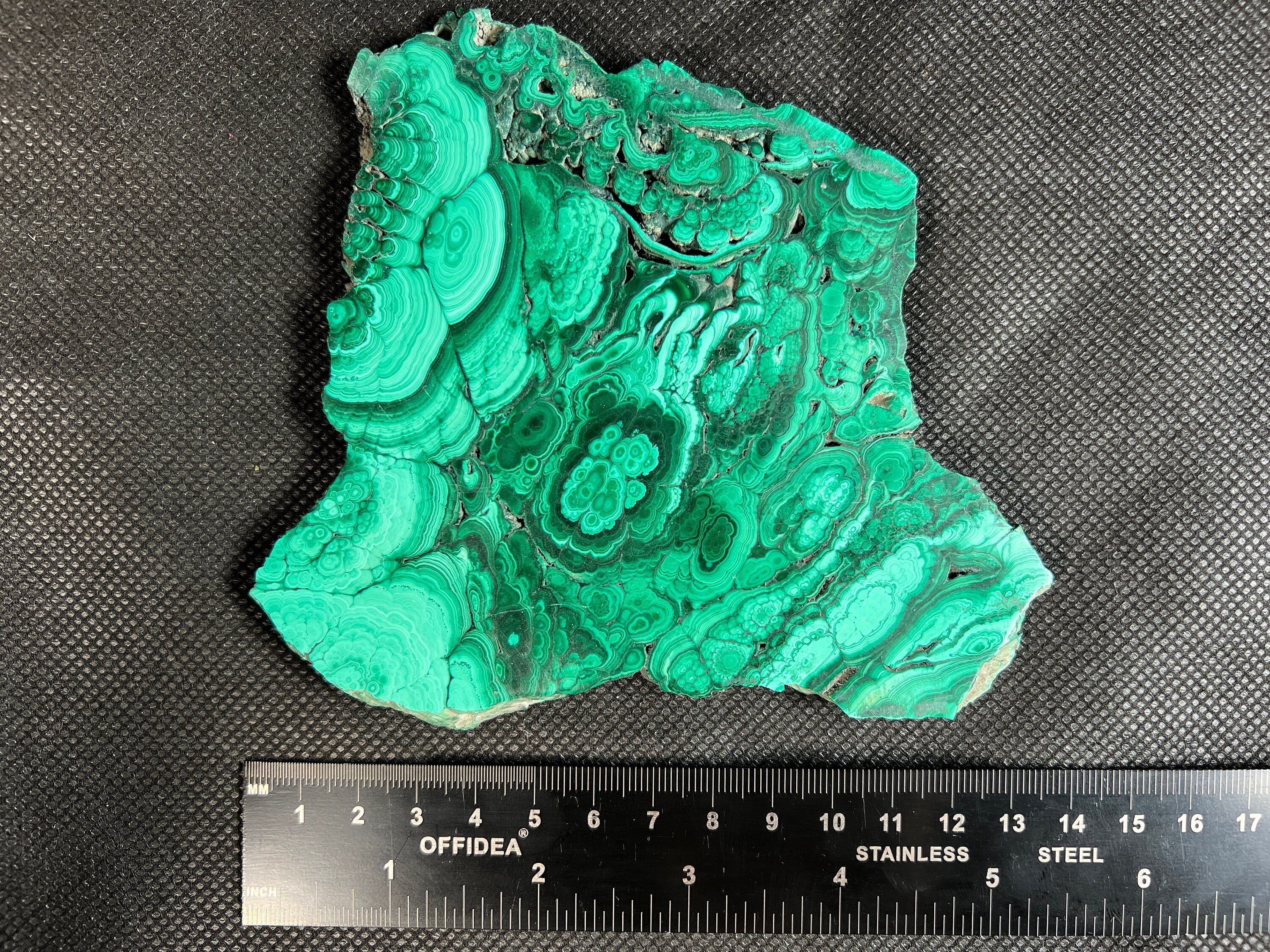 Natural Malachite Crystal Slab - Green Malachite Stone for Jewelry Making, Unique Gift Idea, Home Decor | Healing Crystal for Meditation, Office Desk Decor, Feng Shui Decorations