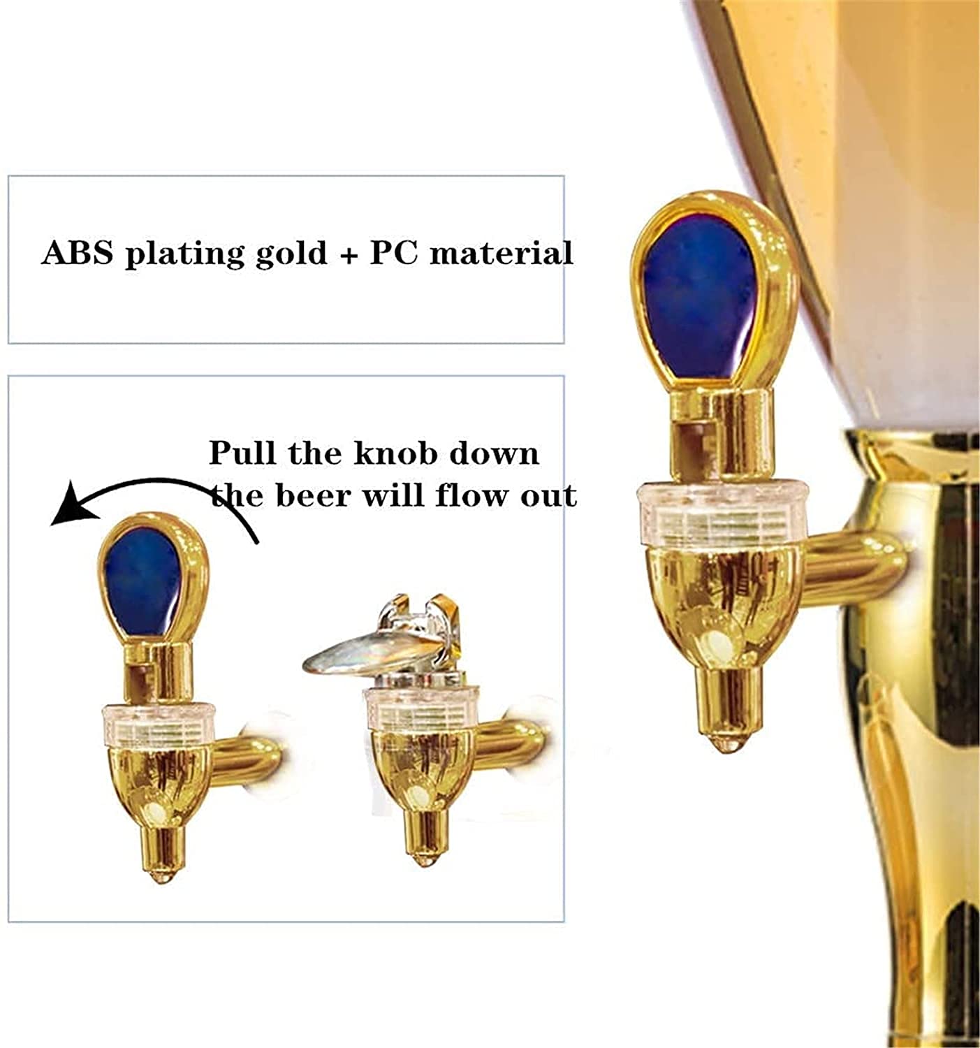3L Spherical Beer Tower Dispenser - KDLK Beverage Dispenser for Draft Beer, Cocktails & Cold Drinks | Perfect for Home Bars, Parties, Family Gatherings & Commercial Use