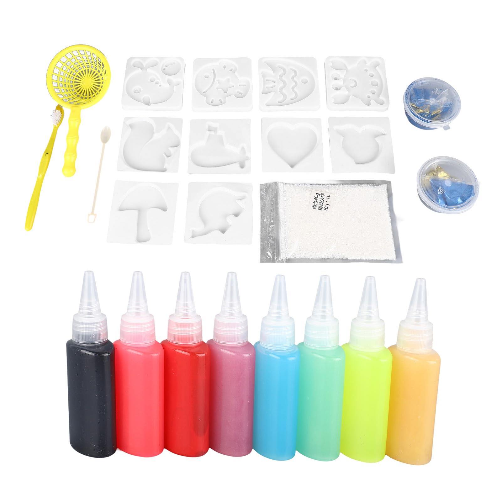 DIY珍珠水凝胶海洋玩具套装 儿童创意手工制作 寓教于乐 亲子互动 适合家庭早教与派对活动