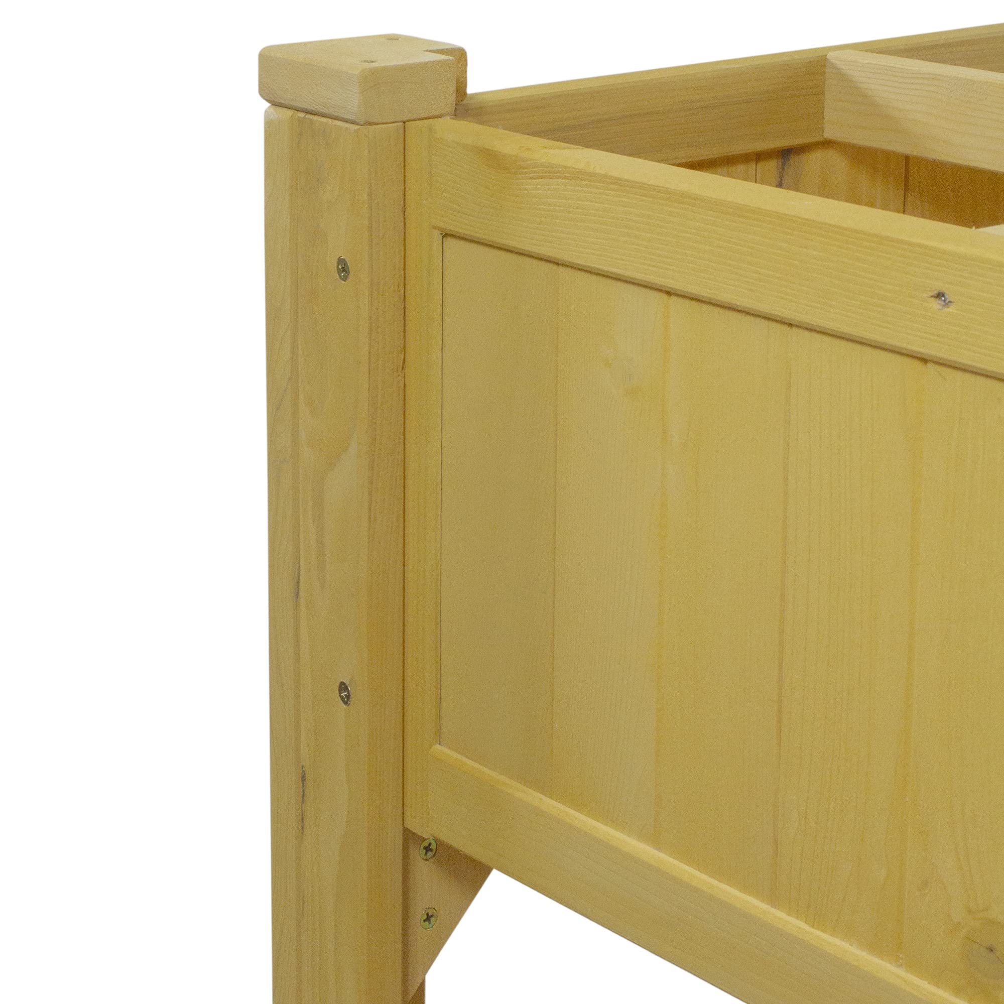 3ft Wooden Raised Garden Bed Planter Box with Shelf - Elevated Outdoor Gardening Solution for Vegetables, Flowers & Herbs - Perfect for Patio, Backyard & Small Space Gardening