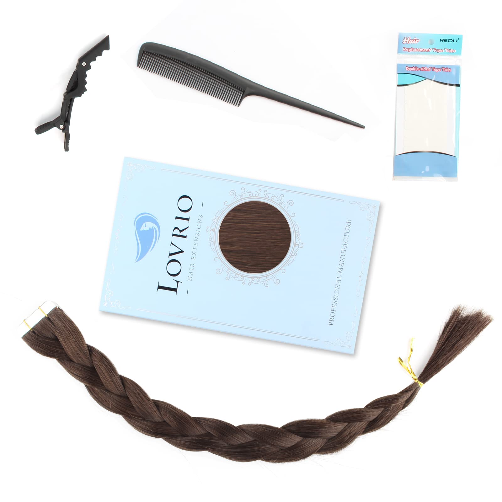 20 Pcs 50g Dark Brown Invisible Soft Human Hair Tape-in Extensions - Double Sided Remy Hair for Natural Look & Easy Application - Perfect for Daily Styling, Volume Boosting & Special Occasions