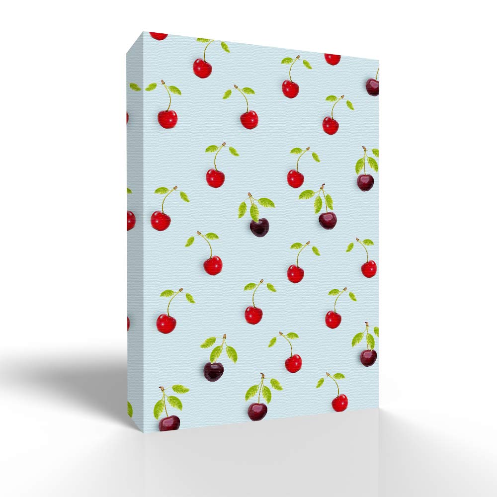 Summer Cherries Canvas Wall Art - 32x48 Inches Framed Print, Modern Home Decor for Bedroom, Living Room & Office - Perfect for Gifts & Interior Design