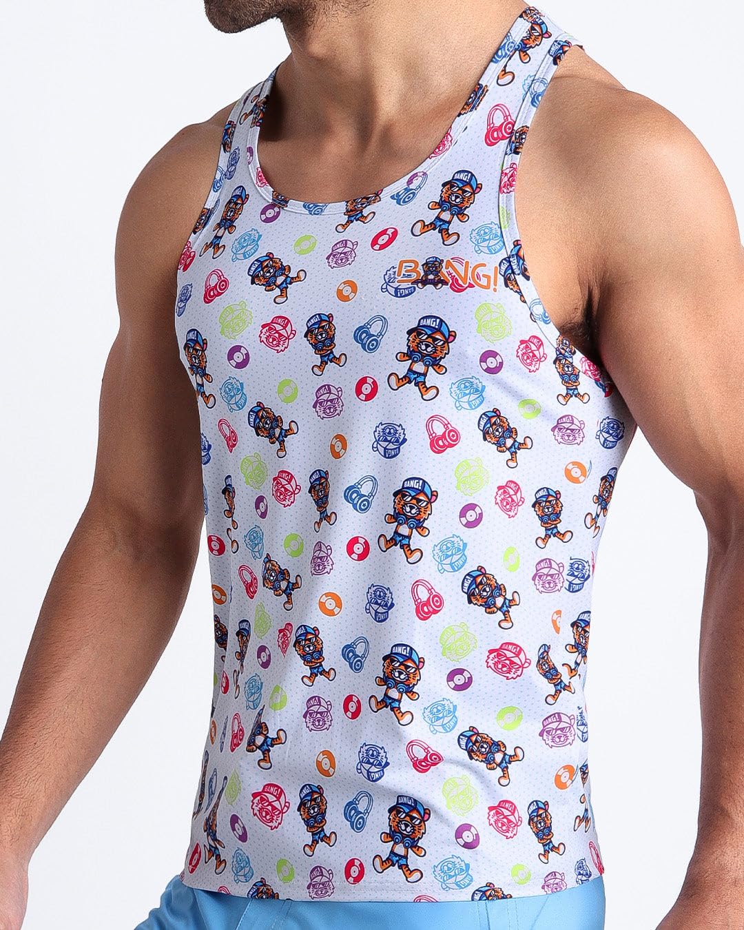 Bang Men's Muscle Tank Top - Sleeveless Workout Shirt for Gym, Fitness & Bodybuilding - Breathable Athletic Wear for Training, Running & Nightclubs