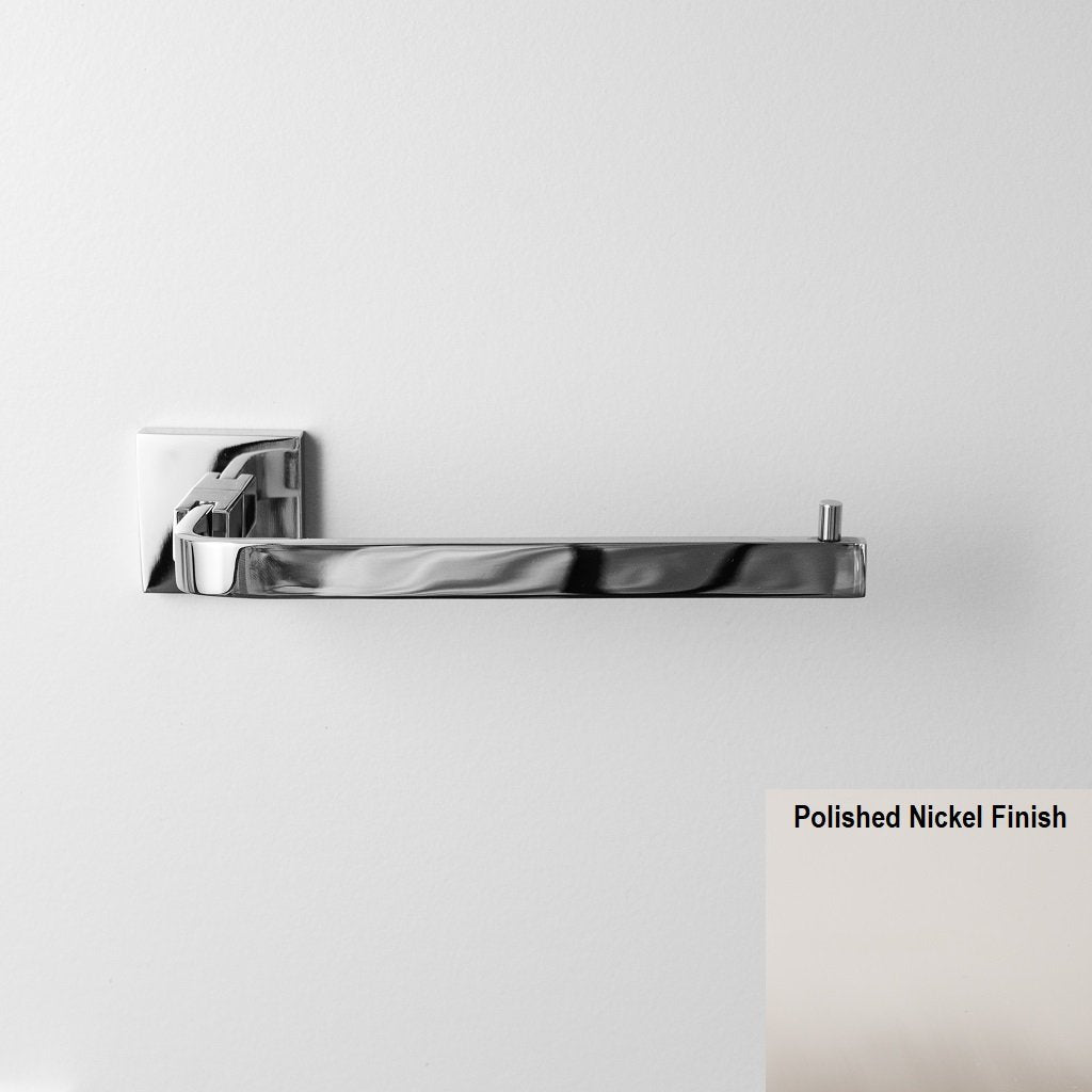 Stainless Steel Toilet Paper Holder Wall Mount - 6 Inch Brass & Polished Nickel Bathroom Tissue Roll Stand for Modern Home, RV, Office (Easy Installation, Durable) - Perfect for Bathrooms, Powder Rooms & Campers