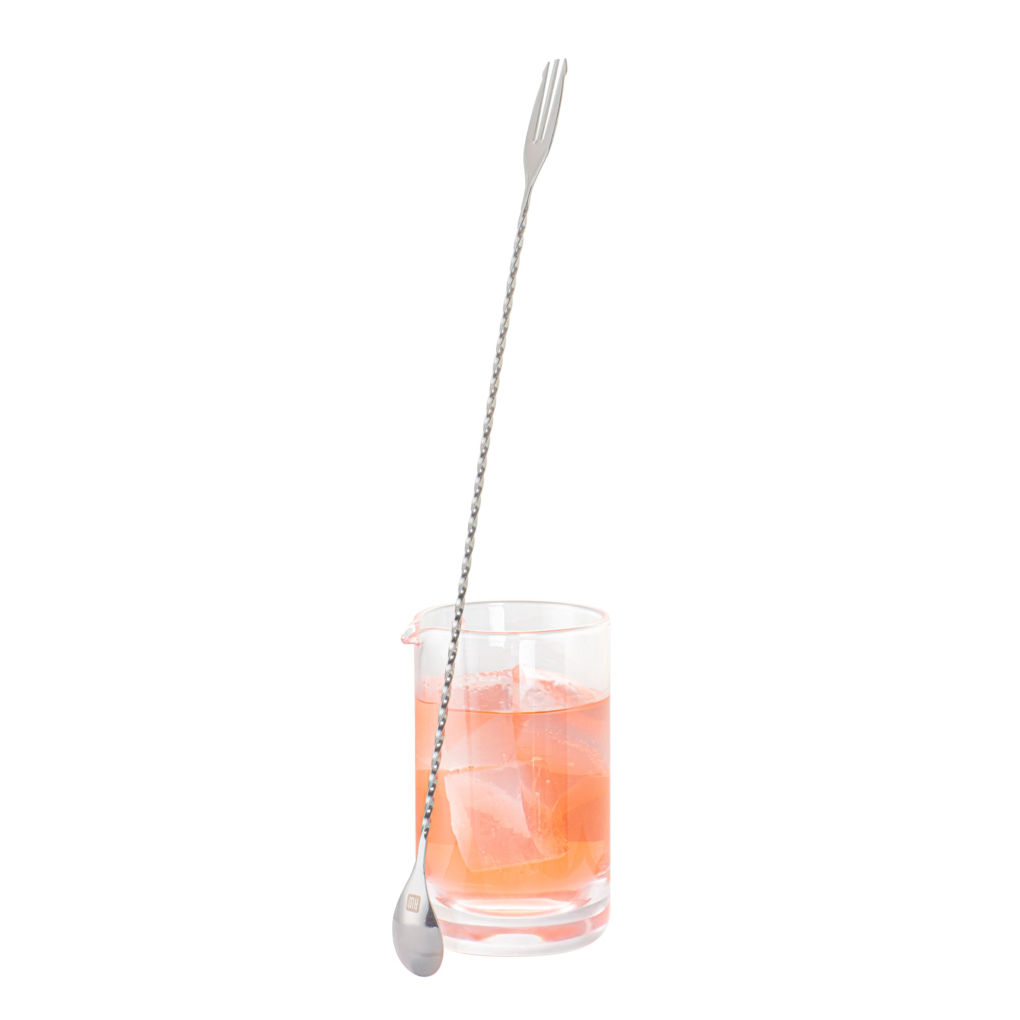 Bar Lux Black Plated Stainless Steel Trident Bar Spoon - 16