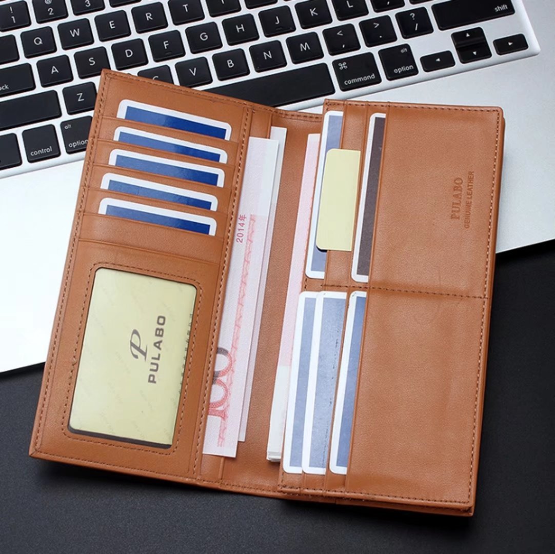 Slim Leather Bifold Wallet for Men - RFID Blocking Credit Card Holder & ID Organizer - Perfect for Business, Travel, and Everyday Use