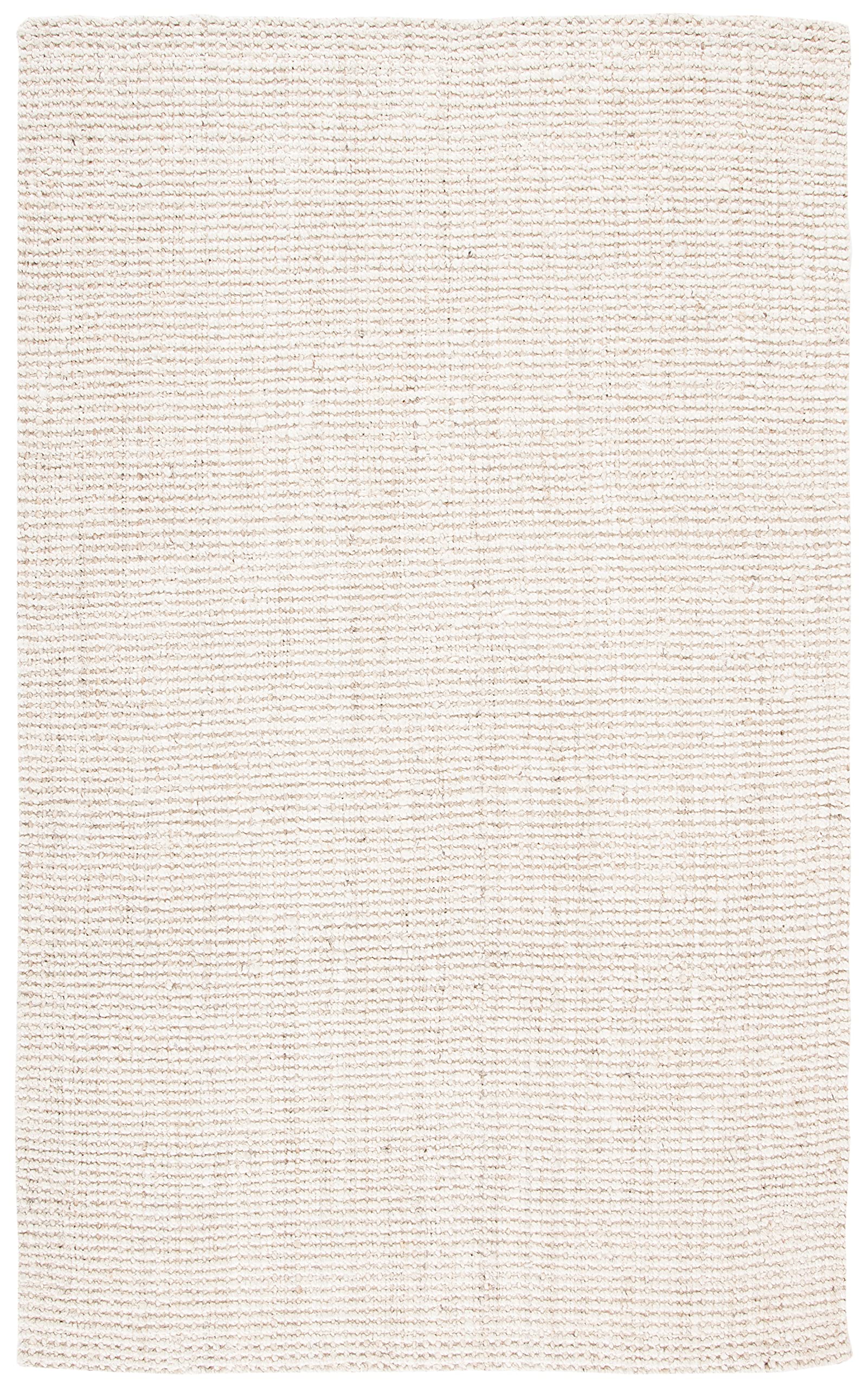 SAFAVIEH Natural Fiber Collection Handmade Jute Area Rug - 8' x 10', Bleach & Ivory, Farmhouse Style, Durable for High Traffic Areas - Perfect for Living Room, Bedroom, Dining Room & Home Office (NF747B)