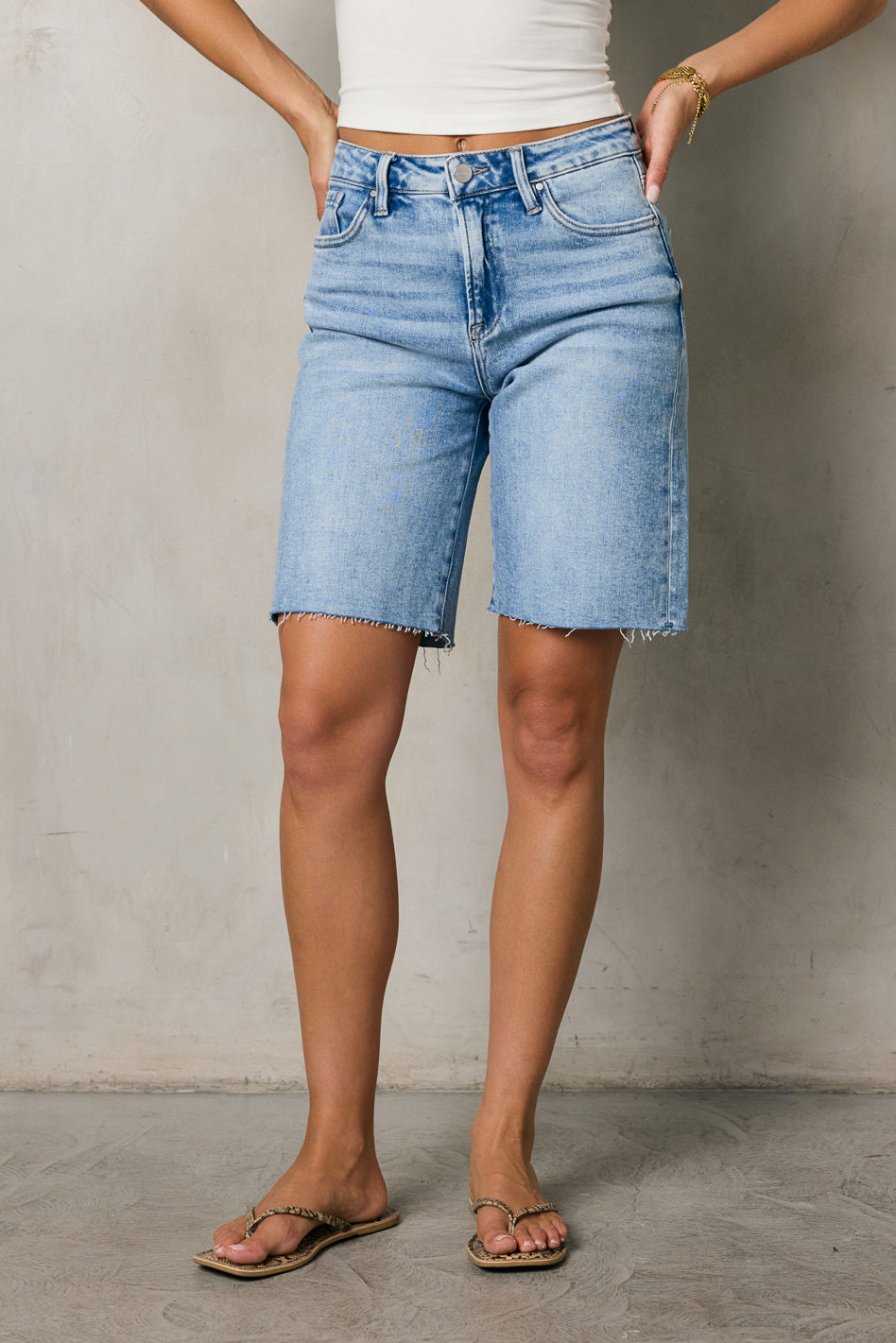 Alina Mid Rise Bermuda Shorts for Women - Comfortable Summer Casual Shorts | Perfect for Beach, Travel & Outdoor Activities | FINAL SALE