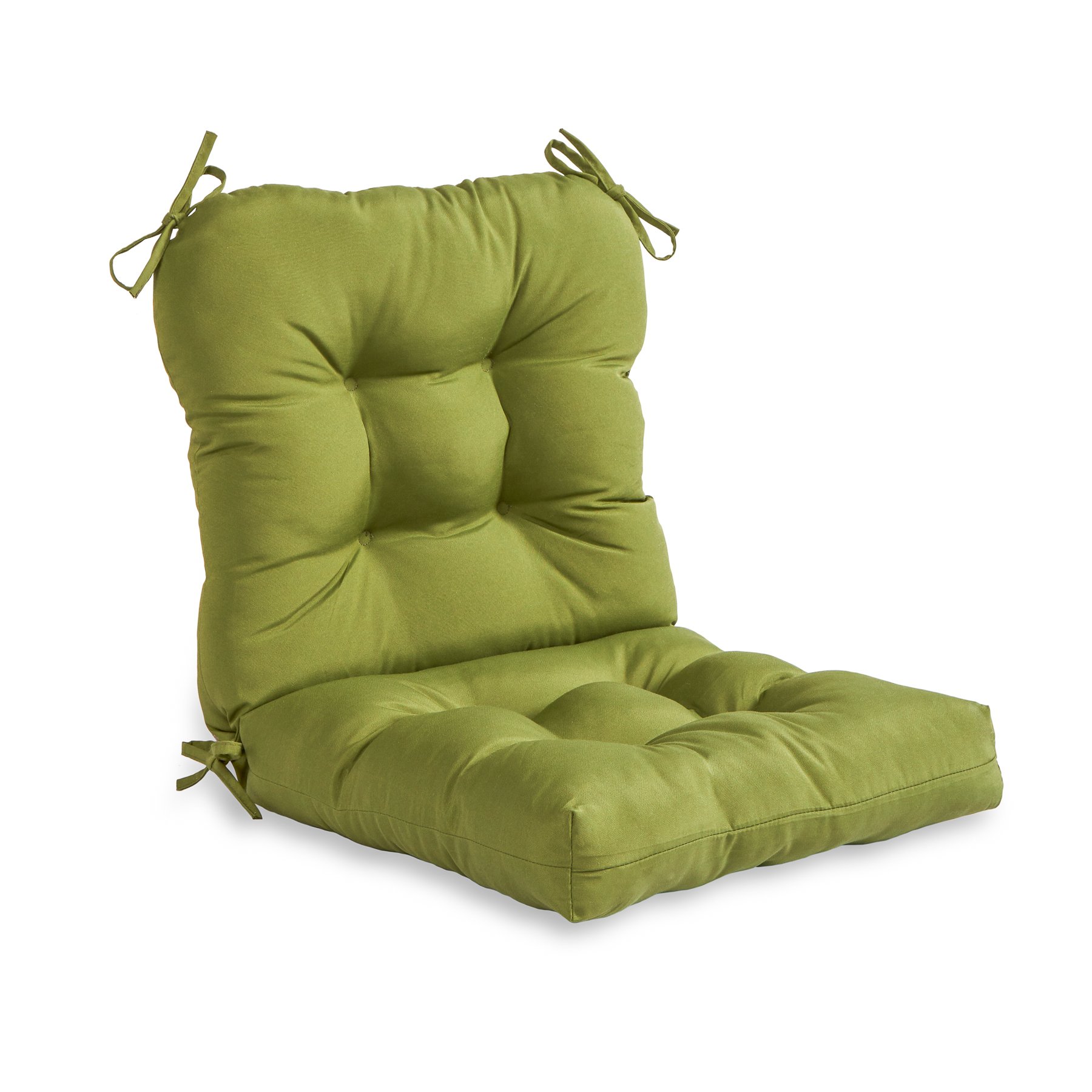 Greendale Home Fashions 38 x 21 Inch Outdoor Chair Cushion - Waterproof Patio Seat & Back Cushion for Garden, Poolside, Deck - 1 Pack, Juniper Green