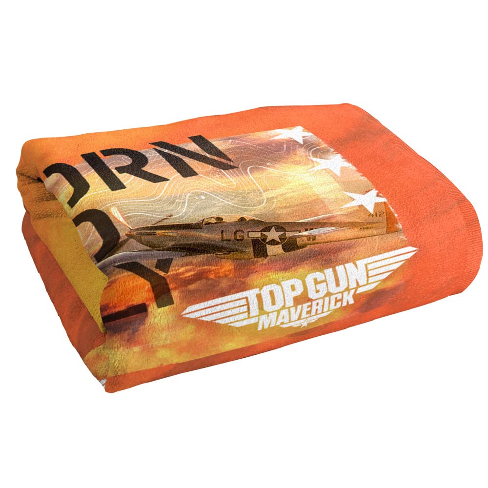 Top Gun: Maverick Beach Towel - 30x60 Inches Large Born to Fly Design - Soft Quick-Dry Sand-Free Towel for Pool, Beach, Yoga & Outdoor Activities