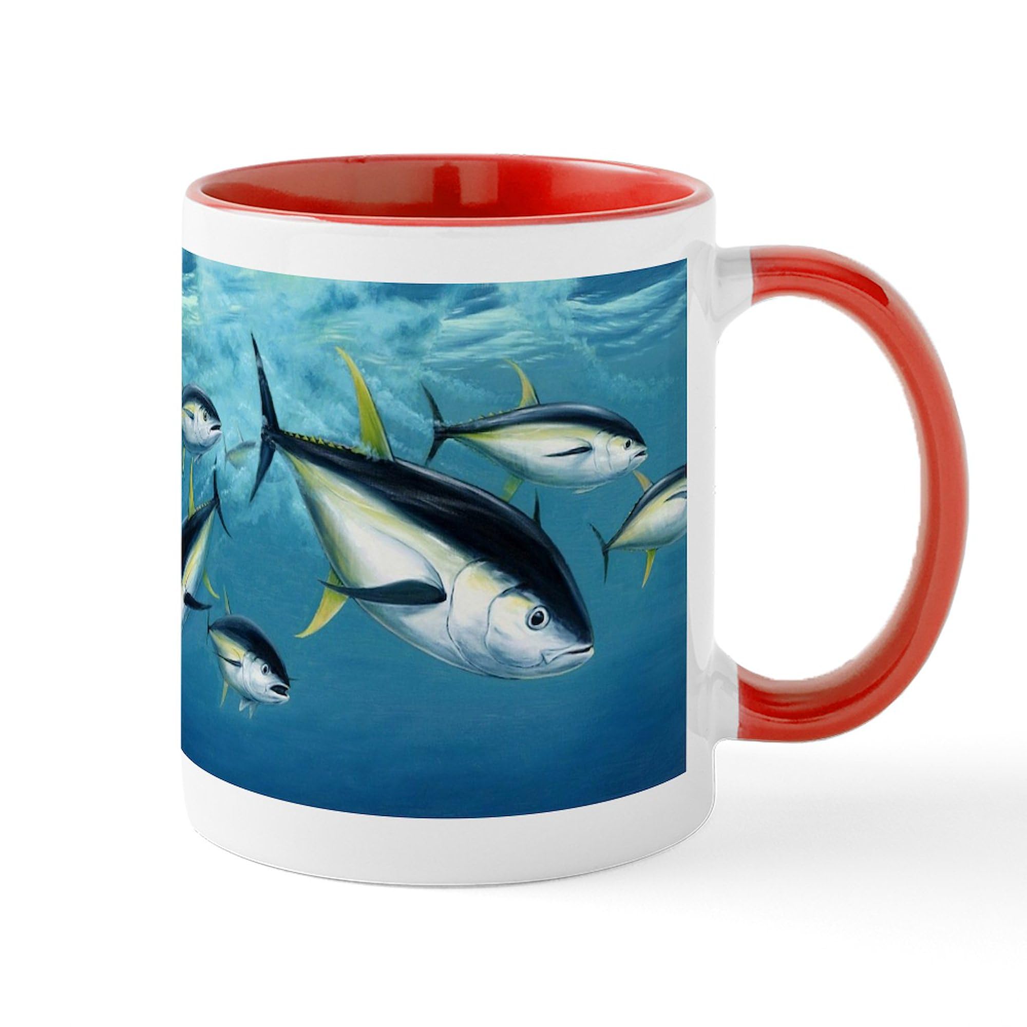 Bluefin Tuna Ceramic Coffee Mug 11 oz (325 ml) - Funny Fish Design for Tea, Hot Chocolate & Office Use - Perfect Gift for Fishermen & Marine Lovers