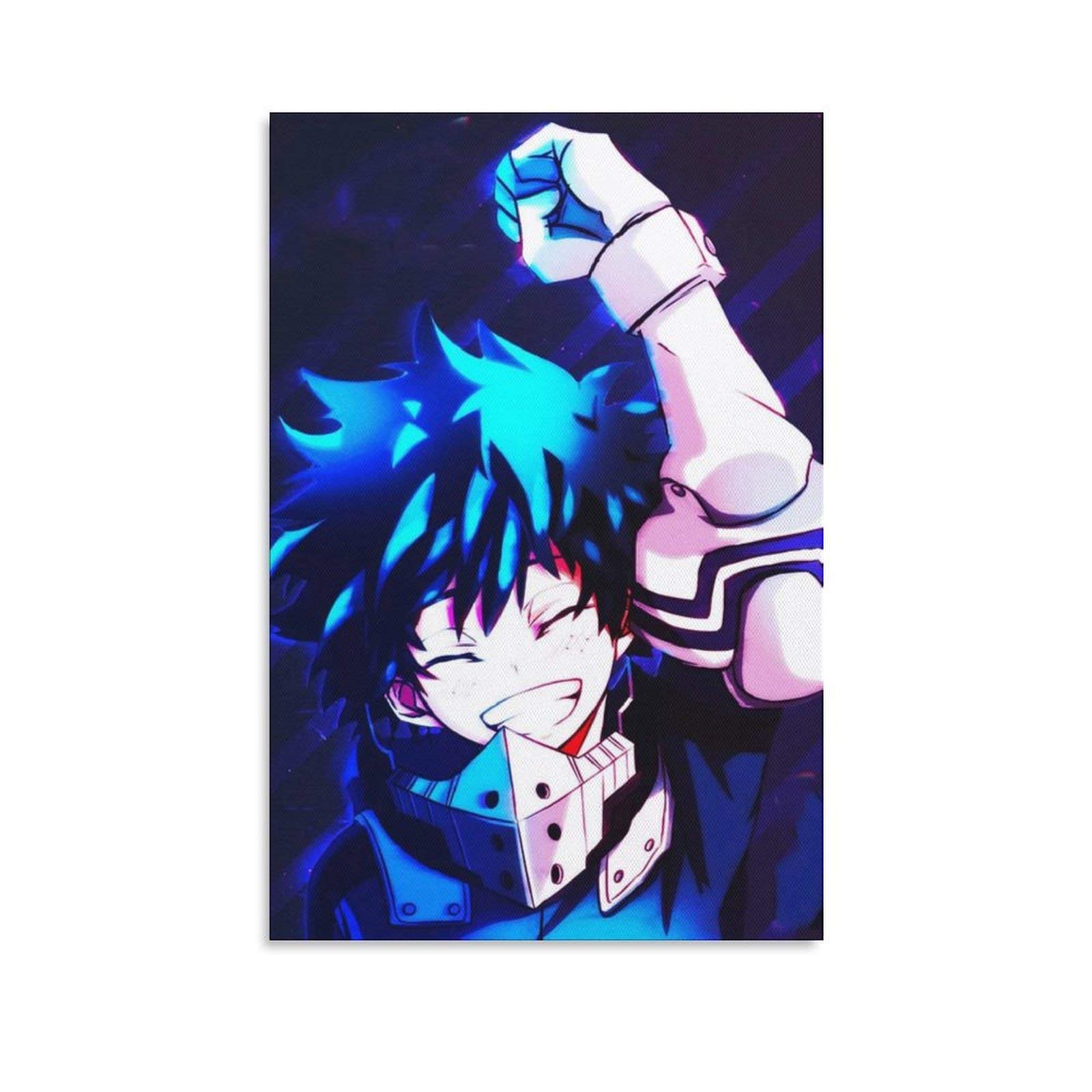 Anime MHA Deku Canvas Poster - 16x24 Inches (40x60cm) Wall Art Decor for Bedroom, Living Room & Office - Perfect Gift for My Hero Academia Fans | Sports Landscape Painting for Home & Office Decoration