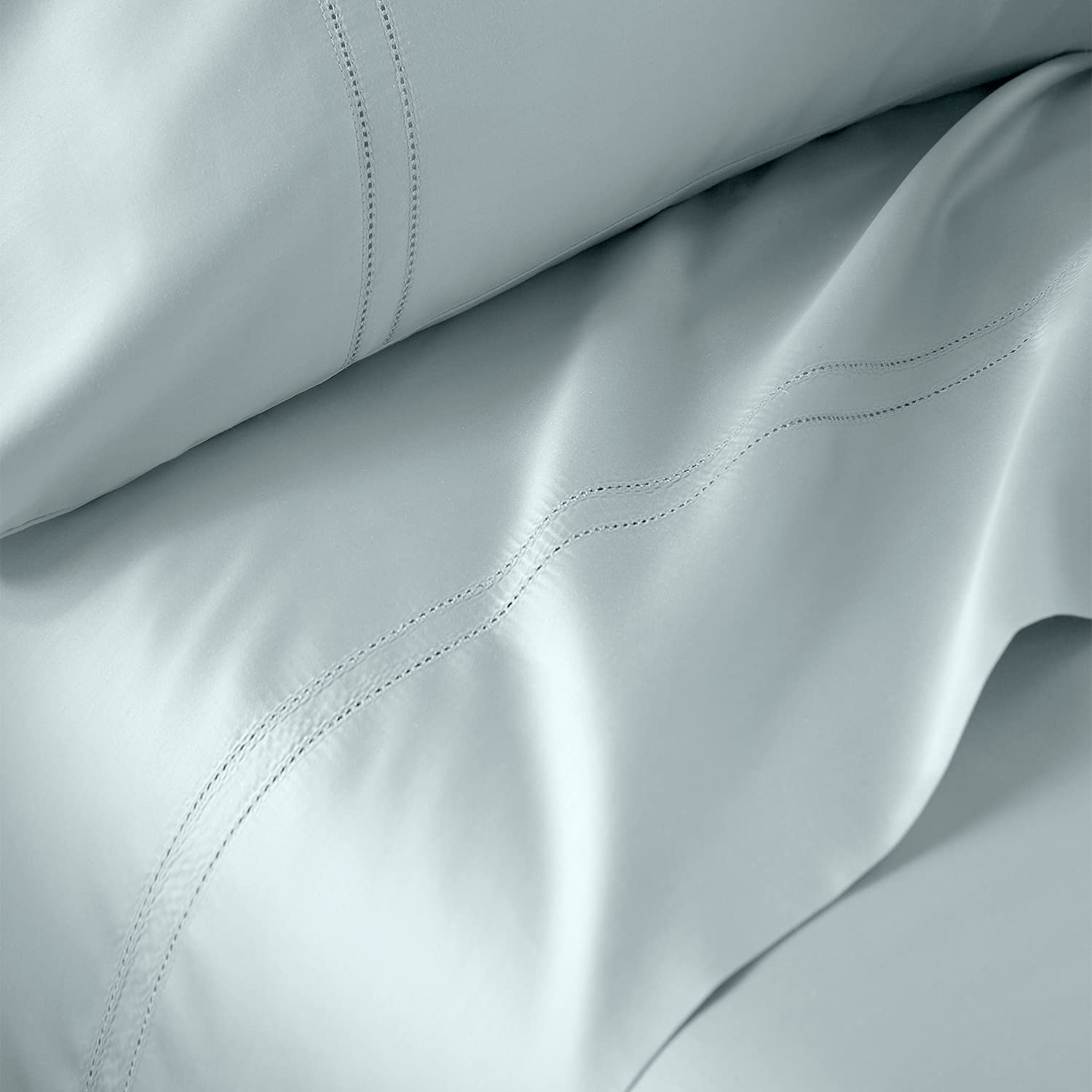 Pure Parima Luxury 100% CEA Certified Egyptian Cotton Sheet Set - Extra-Long Staple, Breathable & Cooling Bed Sheets with Double Hem-Stitched Flat Sheet, Fitted Sheet & 2 Pillowcases for California King Beds - Perfect for Hot Sleepers & Spa-Like Comfort