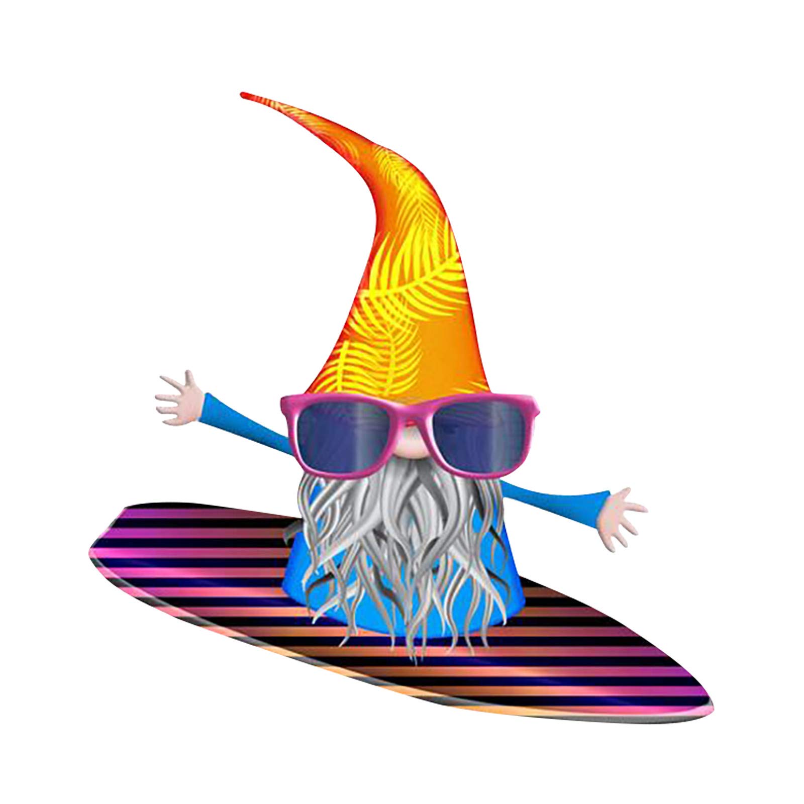 Beach Gnomes Stickers - Summer Beach Clipart Collection - Waterproof Vinyl Decals for Wall, Window, Laptop, Phone - Long Lasting Decorative Stickers for Home, Office, Dorm, Party Decor #55