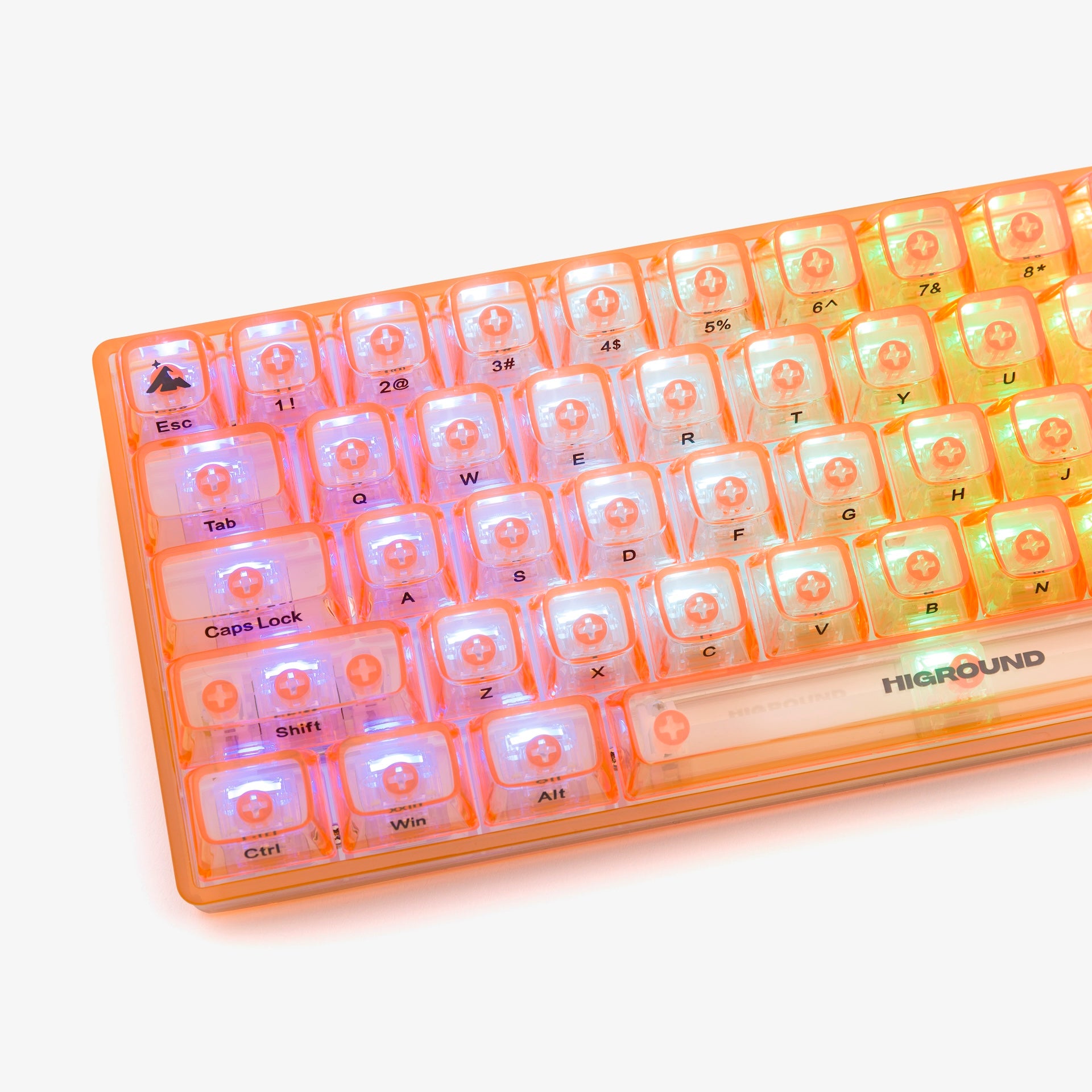 Clear Topaz Basecamp 65 Mechanical Keyboard with Silent Glacier Switches - Compact 65% Layout for Gaming, Typing & Office Work