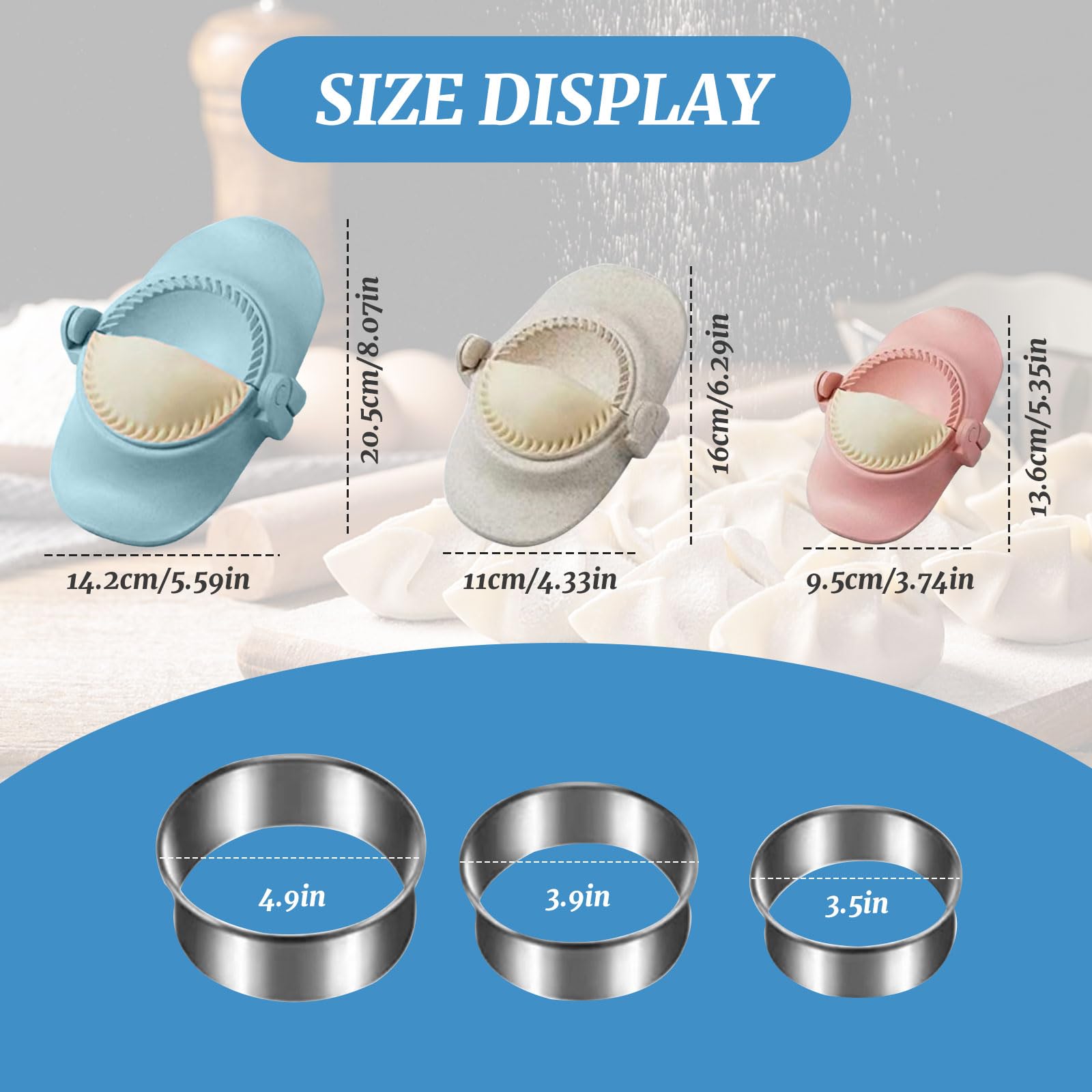 Dumpling Mold Set - 3 Sizes (4.9