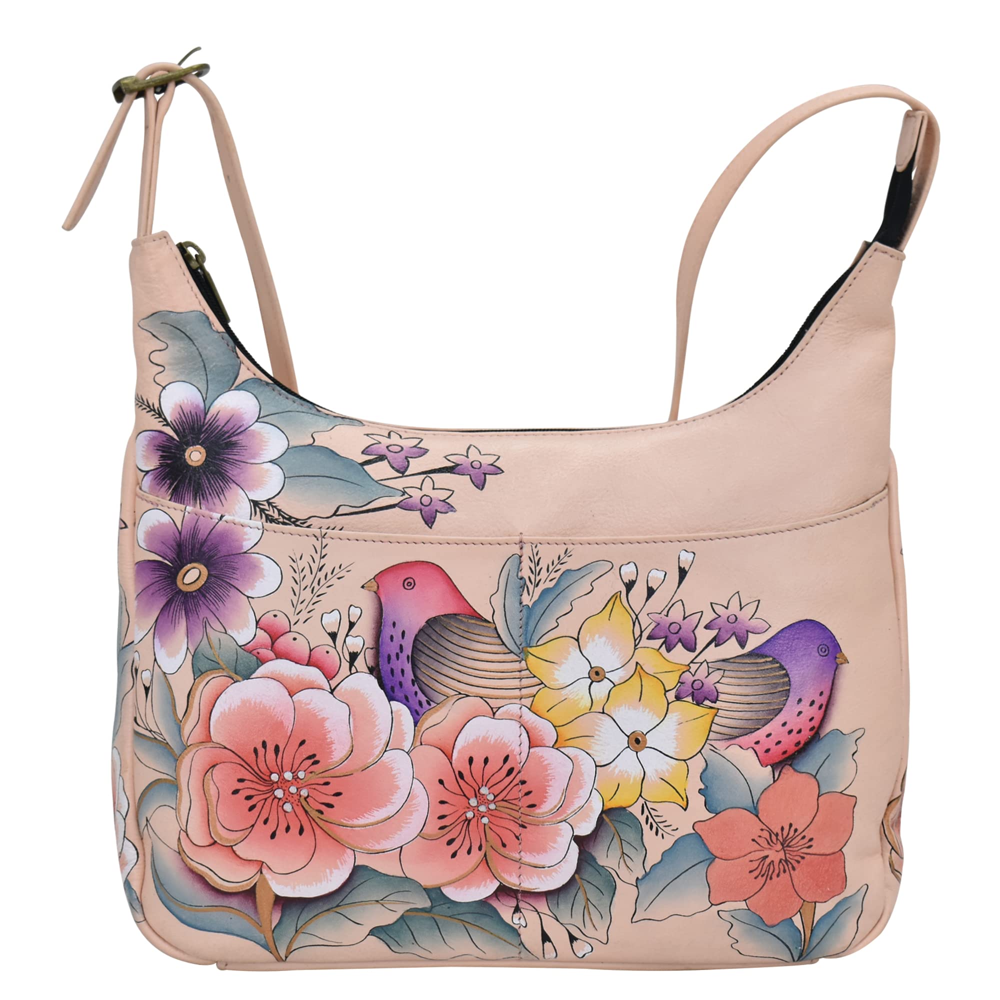 Anna by Anuschka Medium Shopper Bag - Vintage Garden Floral Handbag for Women | Perfect for Work, Travel & Everyday Use