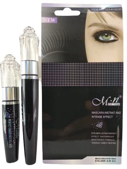 MN Extra Curl & Volume Mascara & Eyeliner Set - Lengthening, Volumizing Waterproof Mascara with Smudge-Proof Eyeliner for Dramatic Eye Makeup - Perfect for Date Night, Parties & Special Occasions