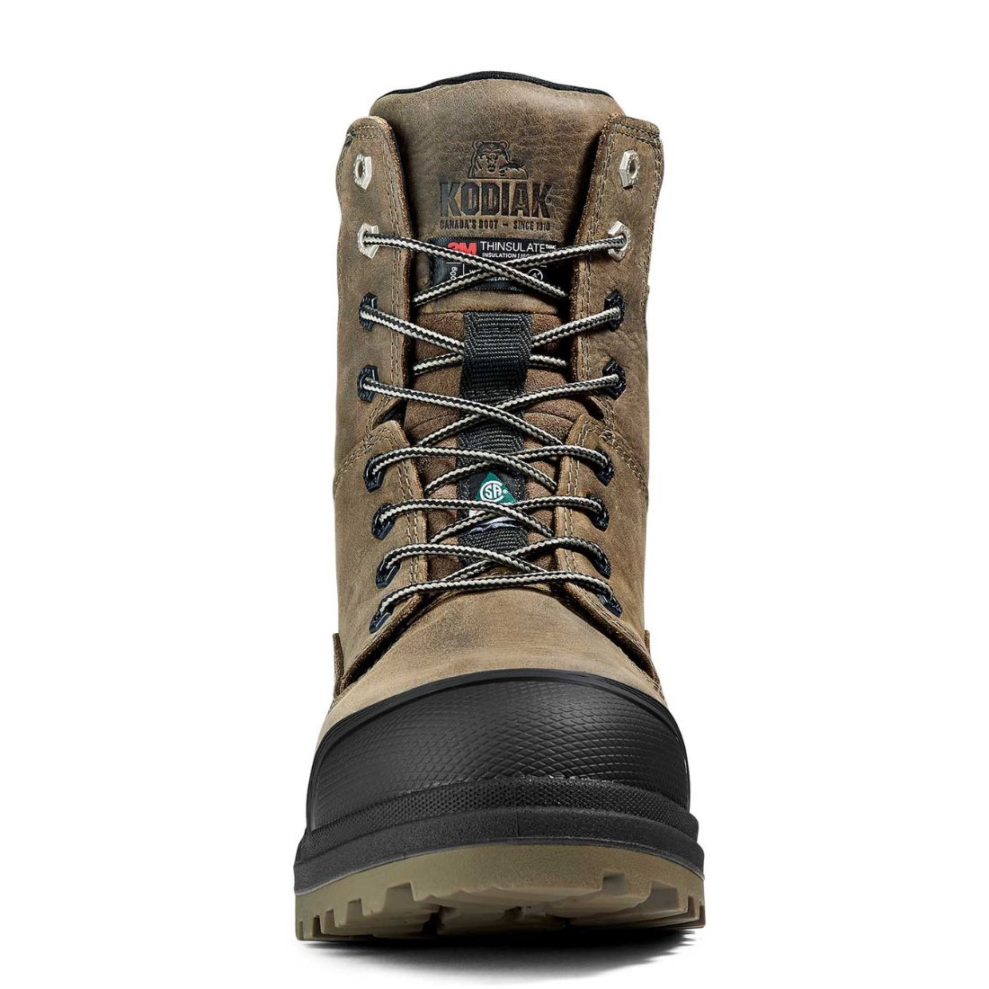 Kodiak Karluk Men's 8 Inch Waterproof Composite Toe Work Boots 8379FS - Brown Safety Shoes for Construction, Hiking & Outdoor Work